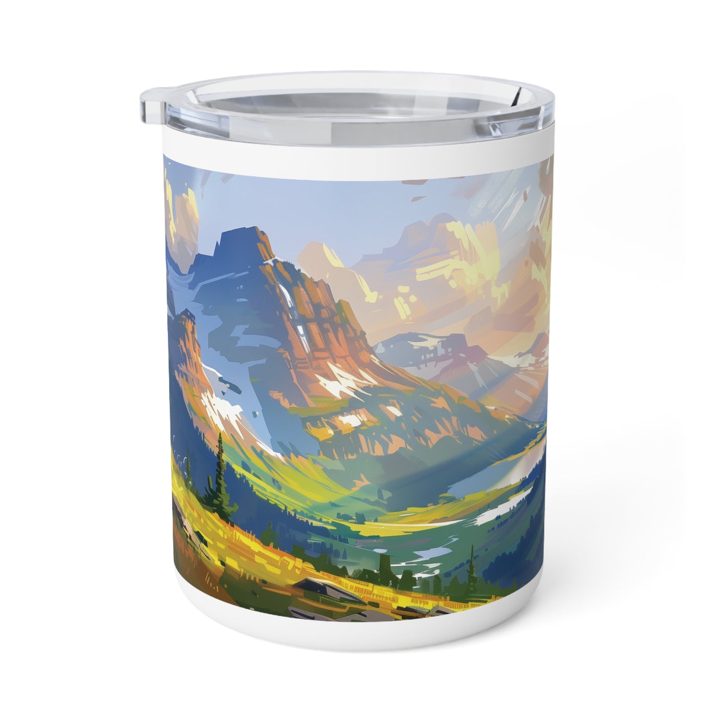 Insulated Coffee Mug with Glacier National Park Design, 10 oz