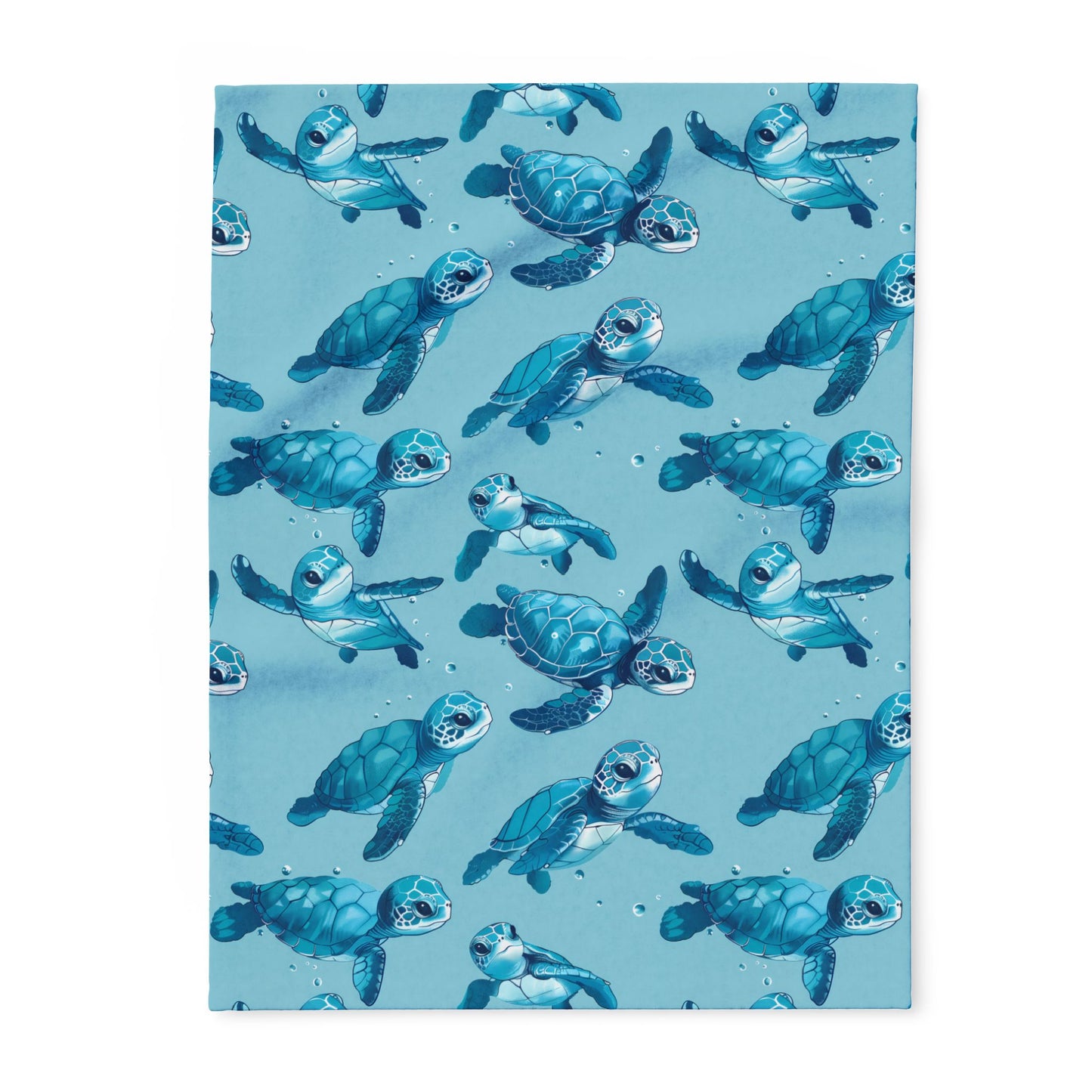 Cute Baby Sea Turtles Fleece Throw Blanket for Toddlers, Kids & Pets – Soft, Cozy, and Durable 30x40” Blanket