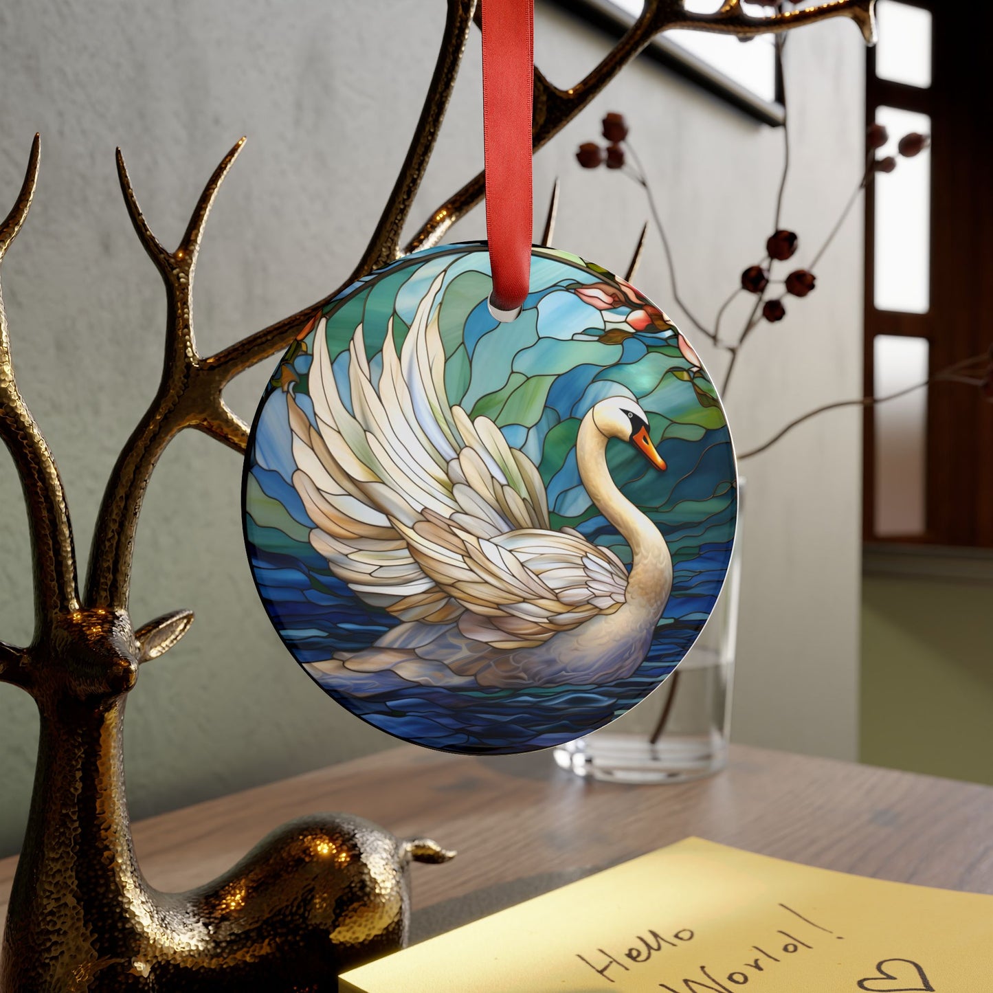 Graceful Swan Decorative Art Acrylic Ornament