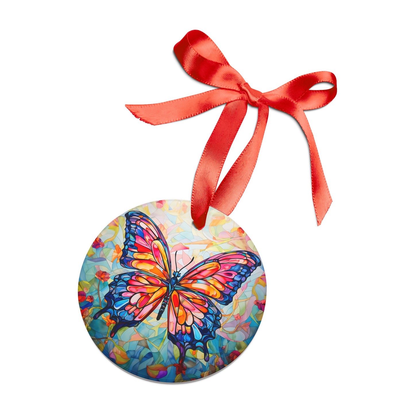 Vibrant Butterfly Decorative Art Acrylic Ornament