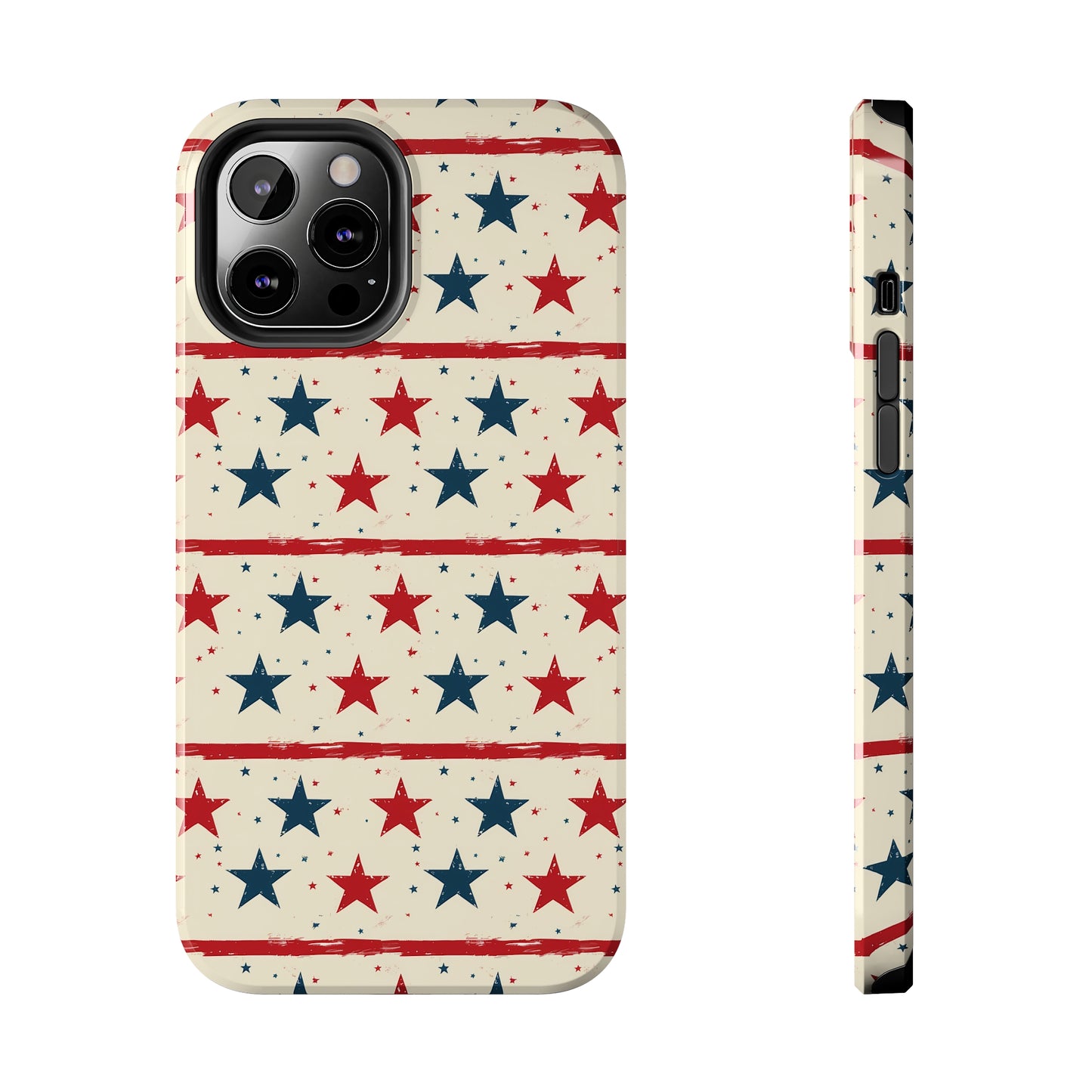 Stars & Stripes Tough Phone Case for iPhone 11, 12, 13, 14, 15, Plus, Pro, Pro Max