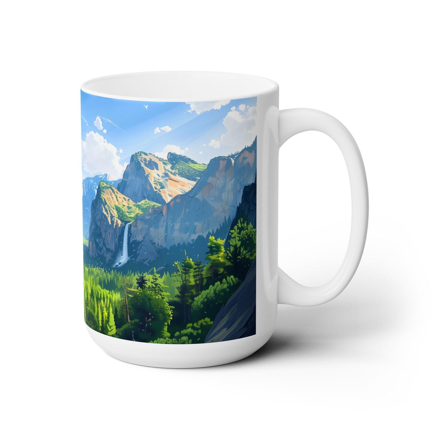 Large Collectible Coffee Mug with Yosemite National Park Design, 15oz