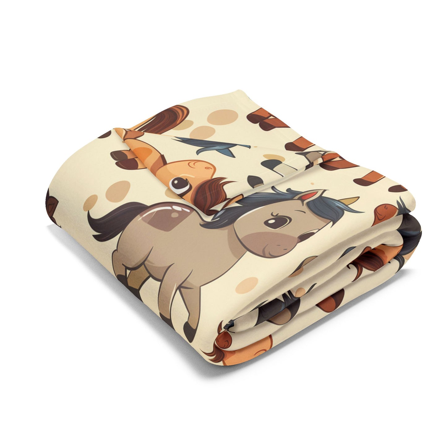 Cute Baby Horses Fleece Throw Blanket for Toddlers, Kids & Pets – Soft, Cozy, and Durable 30x40” Blanket