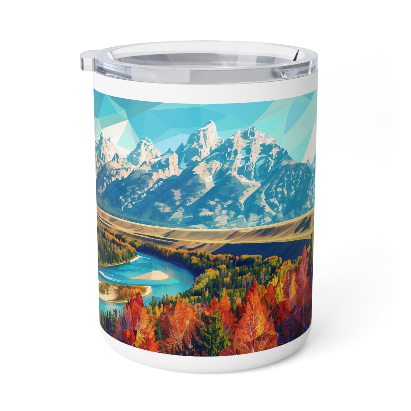 Insulated Coffee Mug with Grand Teton National Park Design, 10 oz