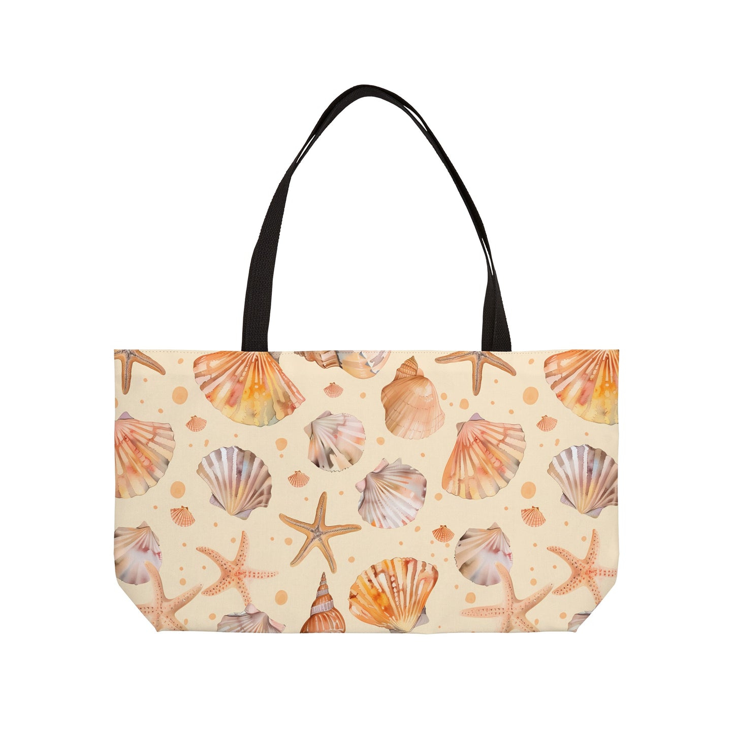 Tote Bag with Seashell and Starfish (24" x 13" x 2")