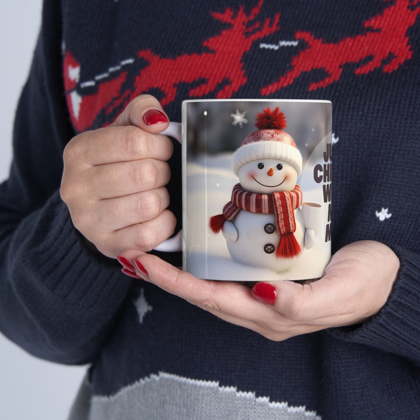 Cute Baby Snowman Just Chillin' with my Mug - 11 oz Coffee Mug