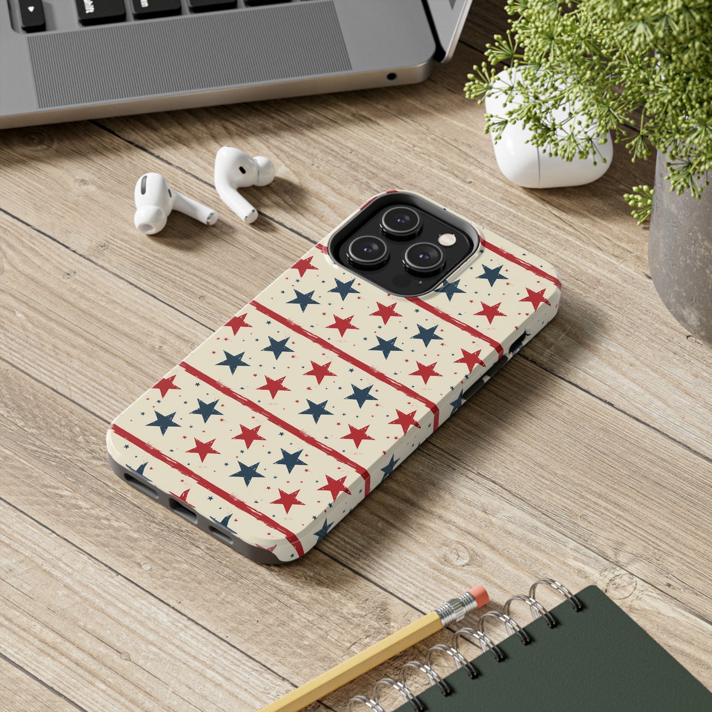 Stars & Stripes Tough Phone Case for iPhone 11, 12, 13, 14, 15, Plus, Pro, Pro Max