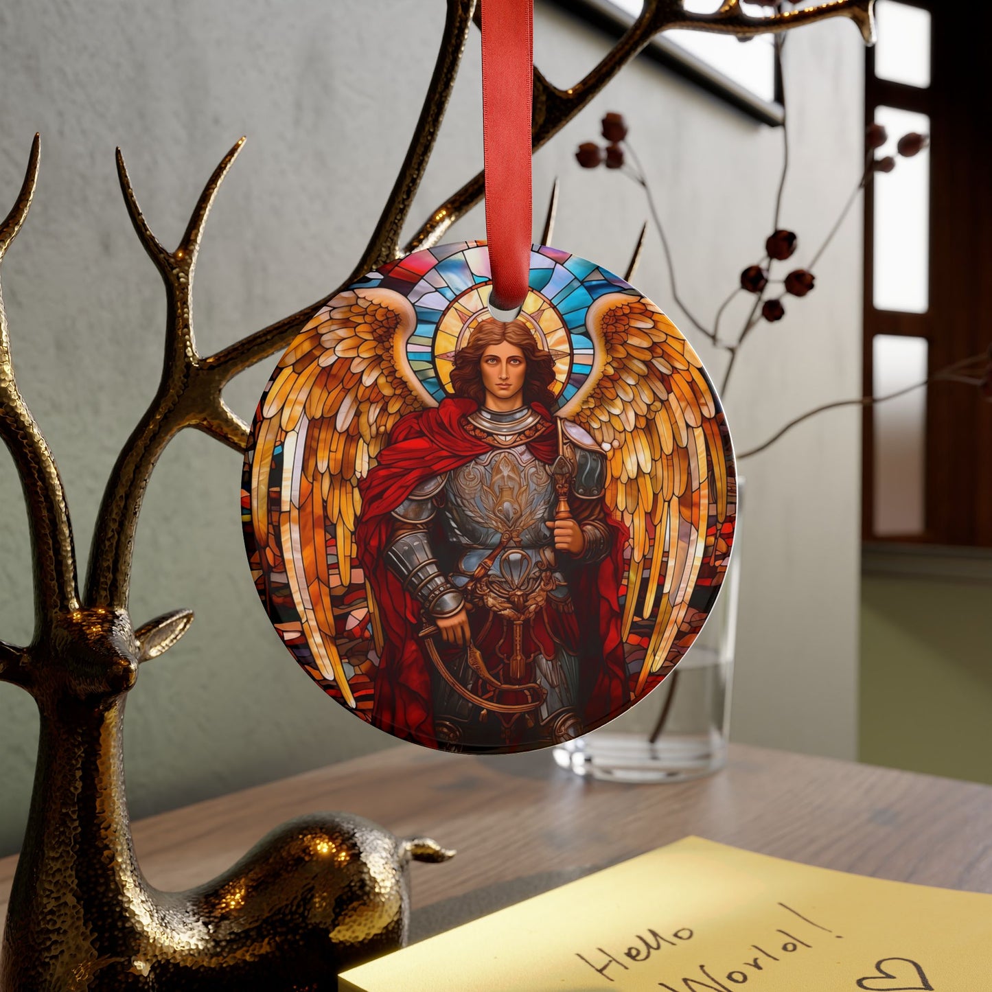 Archangel Michael Decorative Art Acrylic Angel Ornament, 2.9 inches - Perfect Gift for the Holidays