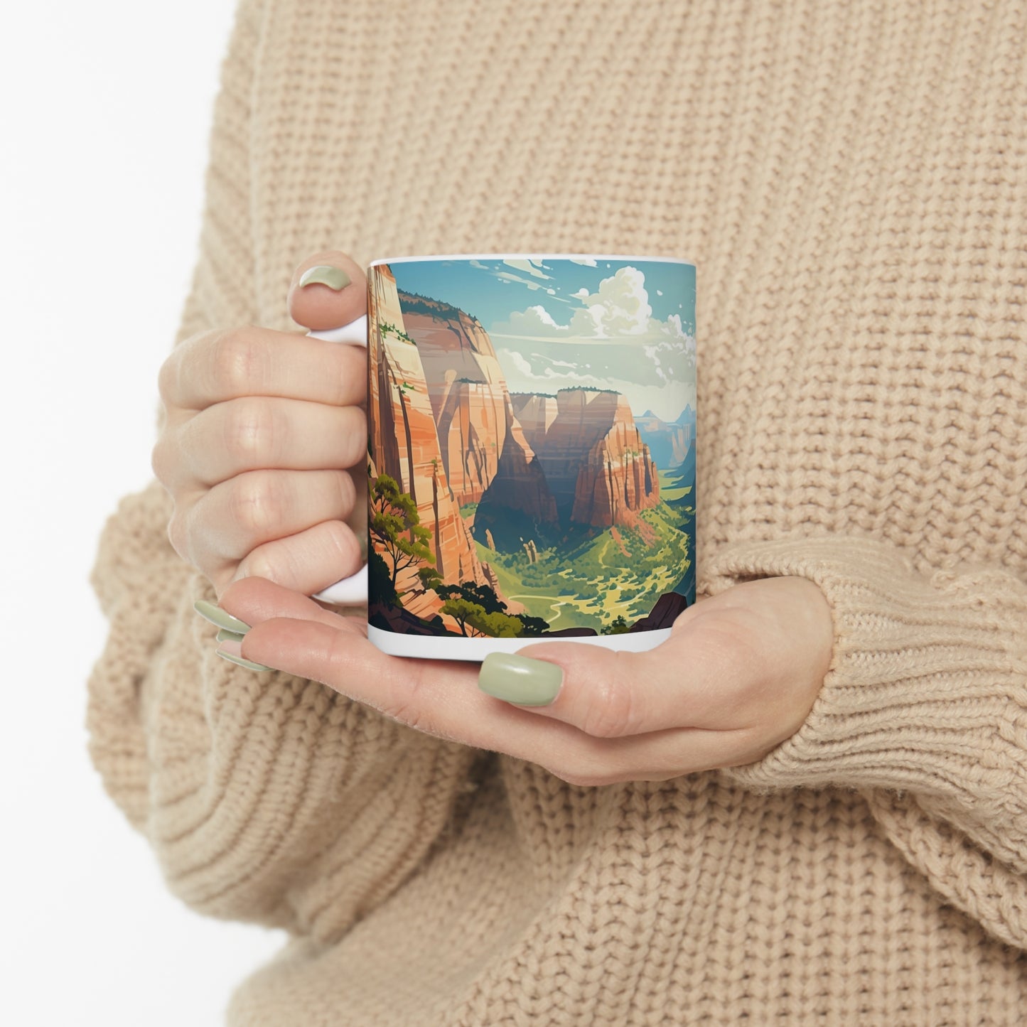 Zion National Park Hike to Angel's Landing - 11 oz Coffee Mug