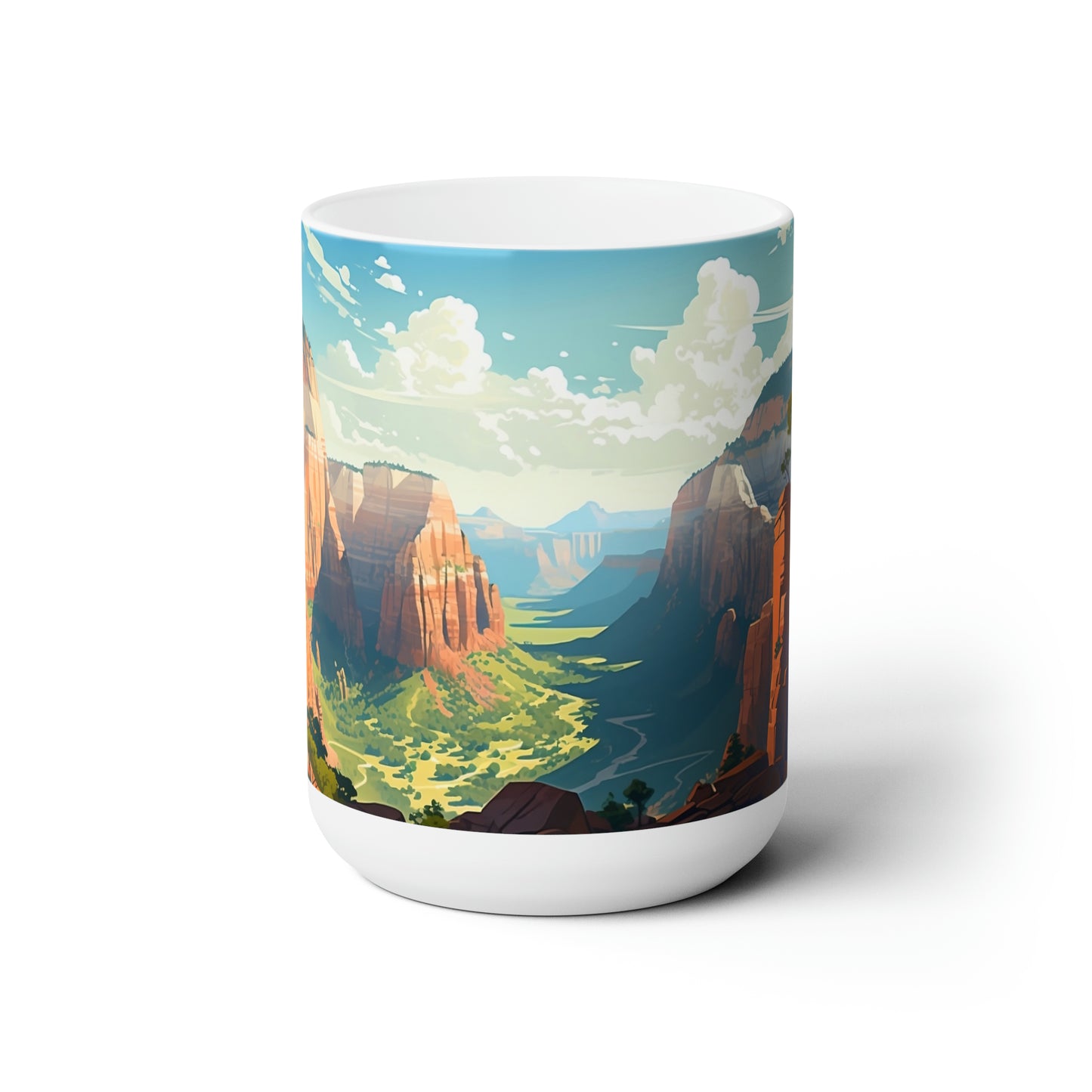 Zion National Park Hike to Angel's Landing - 15 oz Coffee Mug