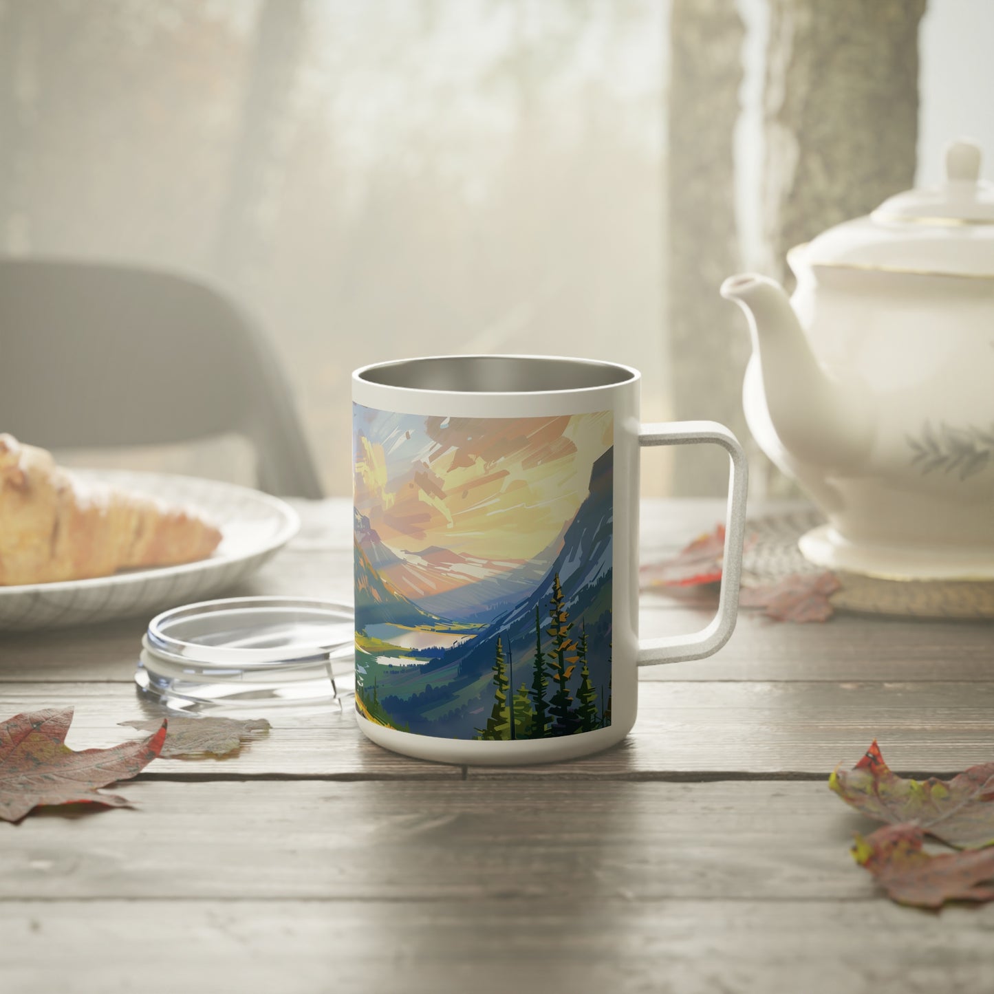 Insulated Coffee Mug with Glacier National Park Design, 10 oz