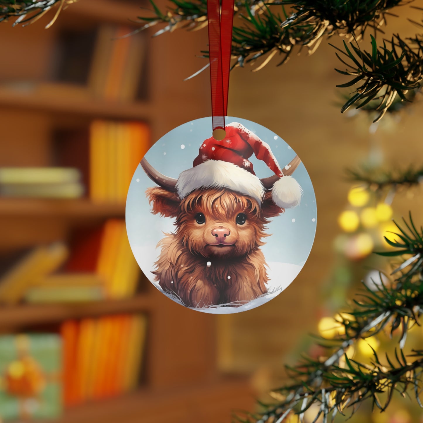 Baby Highland Cow, Family Christmas Ornament - Collectible for Tree or Hanging Car Ornaments