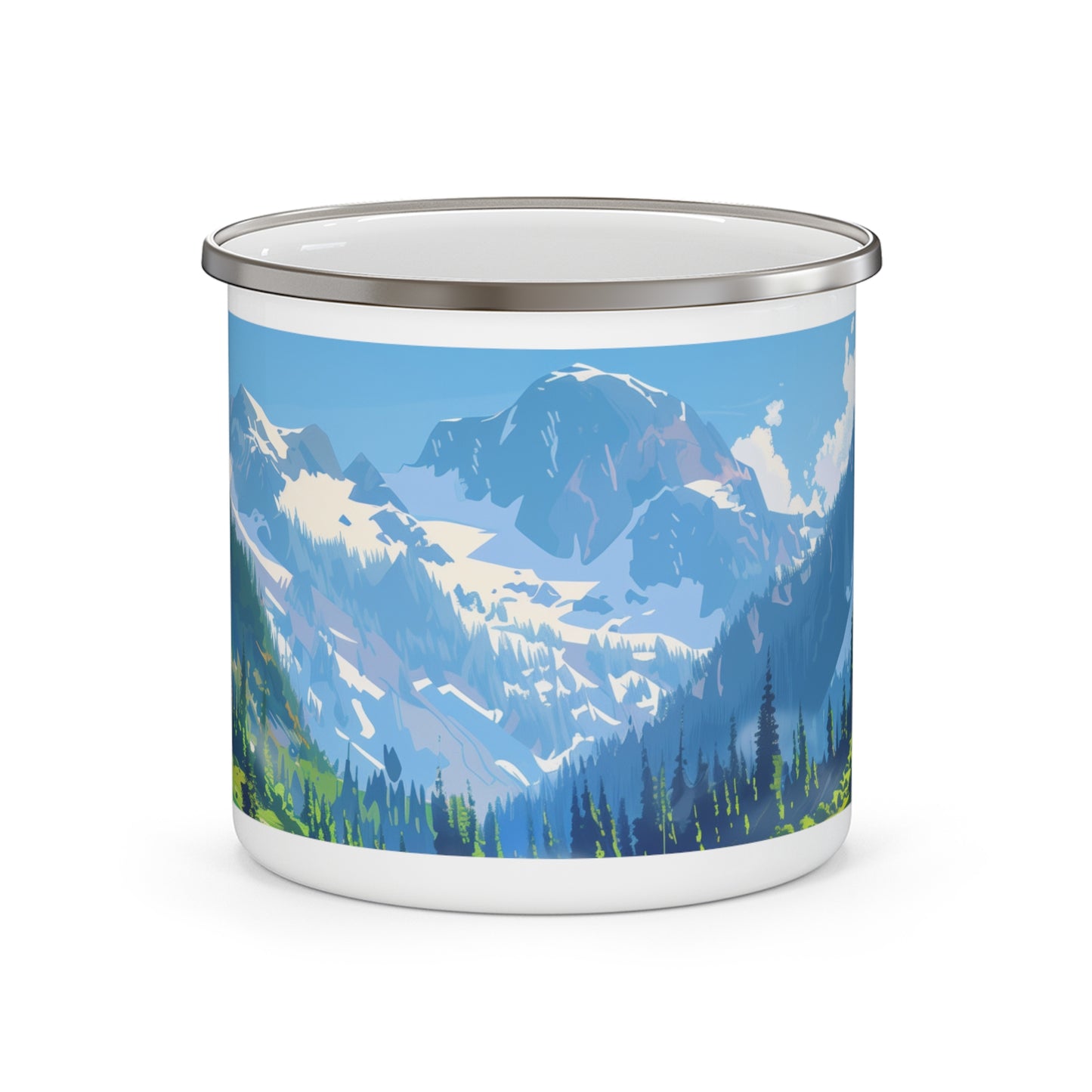 Camping Mug with Olympic National Park Design, 12oz Coffee Cup