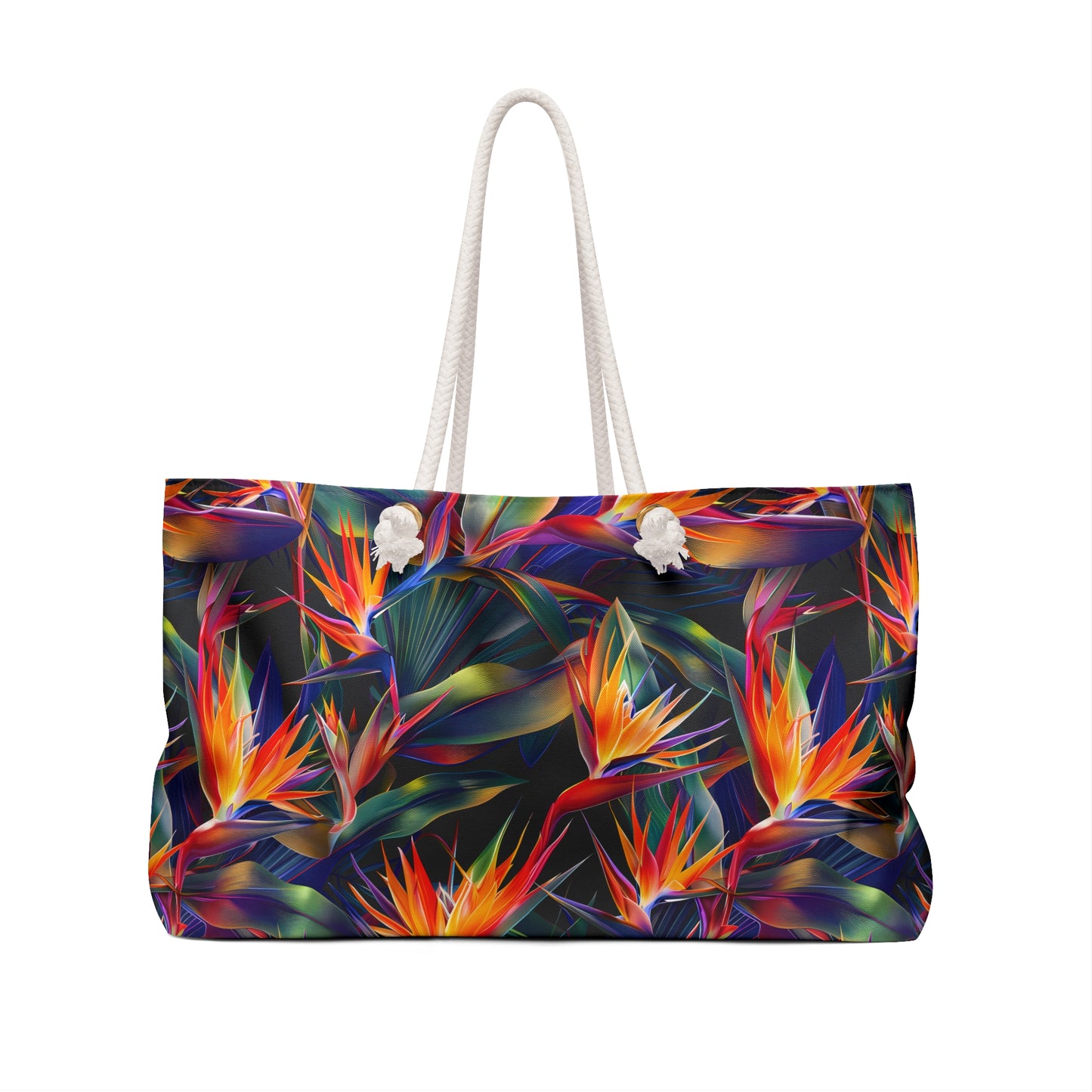 Deluxe Tropics Tote & Beach Bag with Birds of Paradise Design (24" × 13" x 5.5")