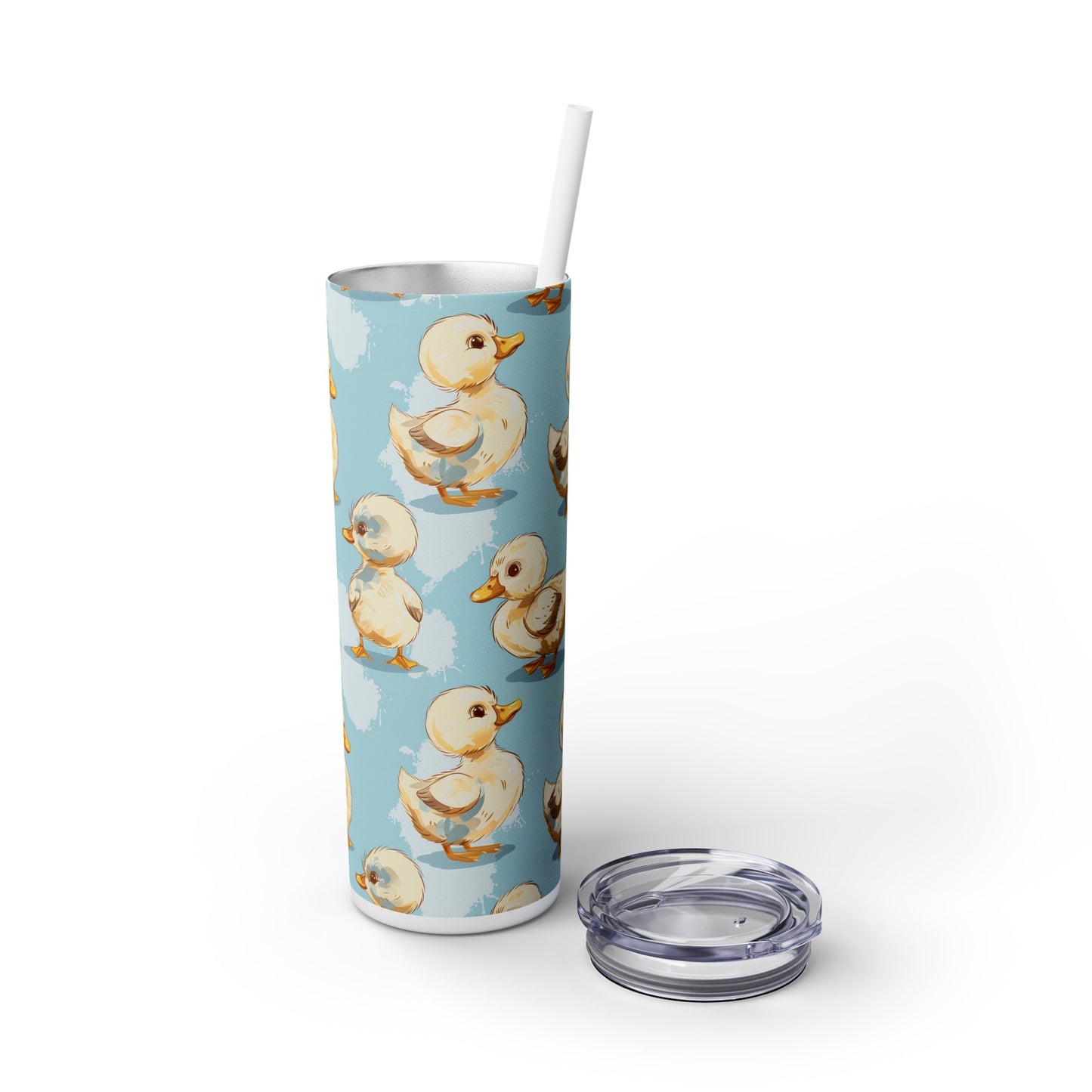 Insulated 20 oz Tumbler with Lid & Straw, Cute Baby Ducklings - Double-walled Stainless Steel, Keeps Drinks Hot or Cold