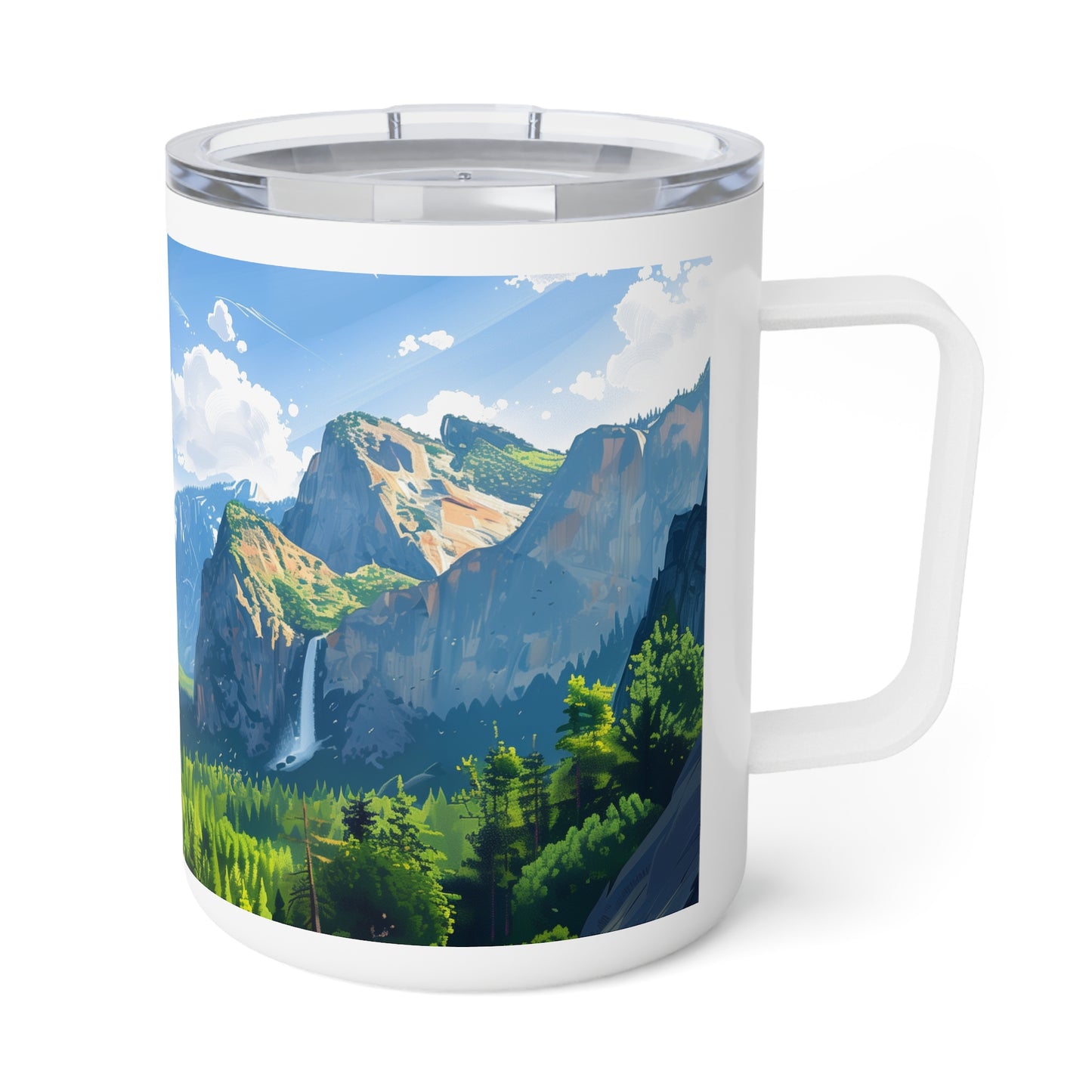 Insulated Coffee Mug with Yosemite National Park Design, 10 oz