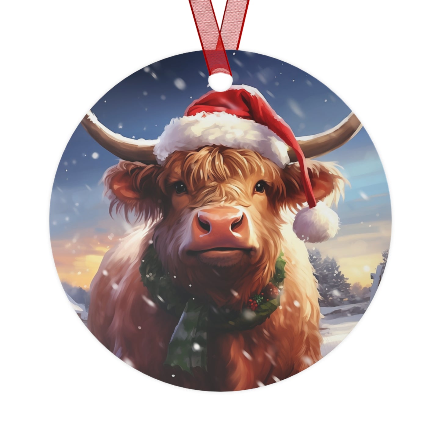 Mama Highland Cow, Family Christmas Ornament - Collectible for Tree or Hanging Car Ornaments