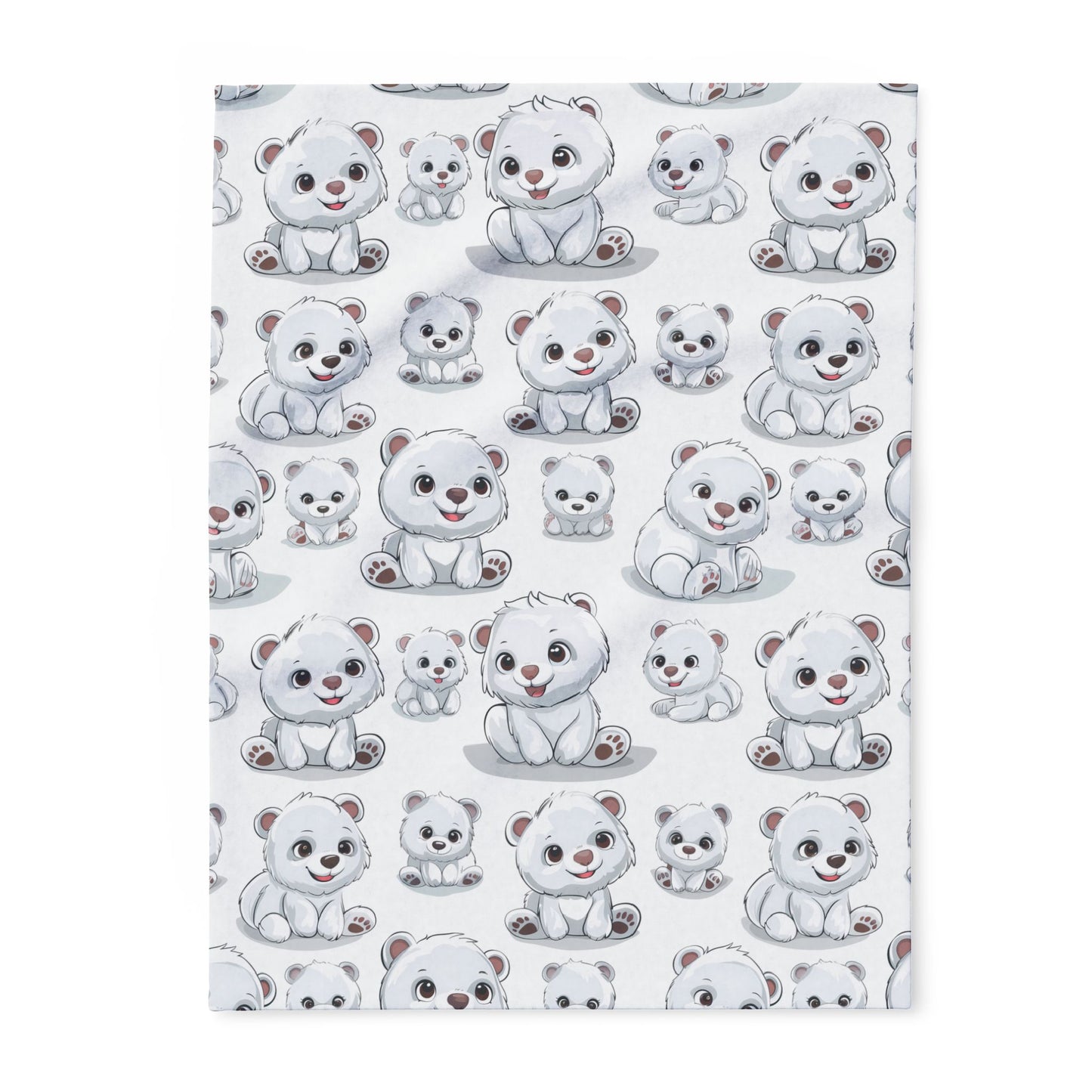 Cute Polar Bear Cubs Fleece Throw Blanket for Toddlers, Kids & Pets – Soft, Cozy, and Durable 30x40” Blanket