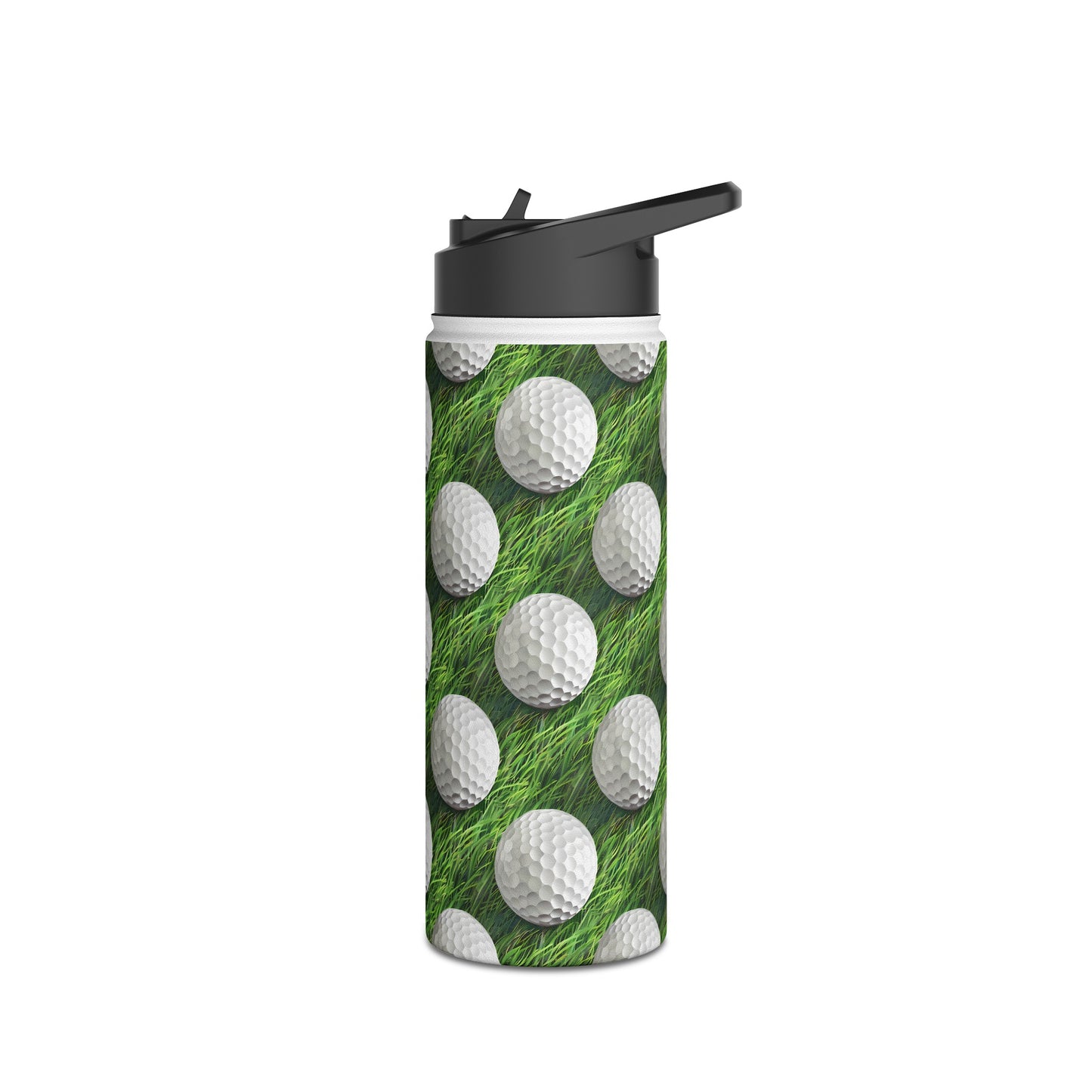 Stainless Steel Water Bottle Thermos, 18oz, 3D Golf Ball - Double Wall Insulation Keeps Drinks Hot or Cold