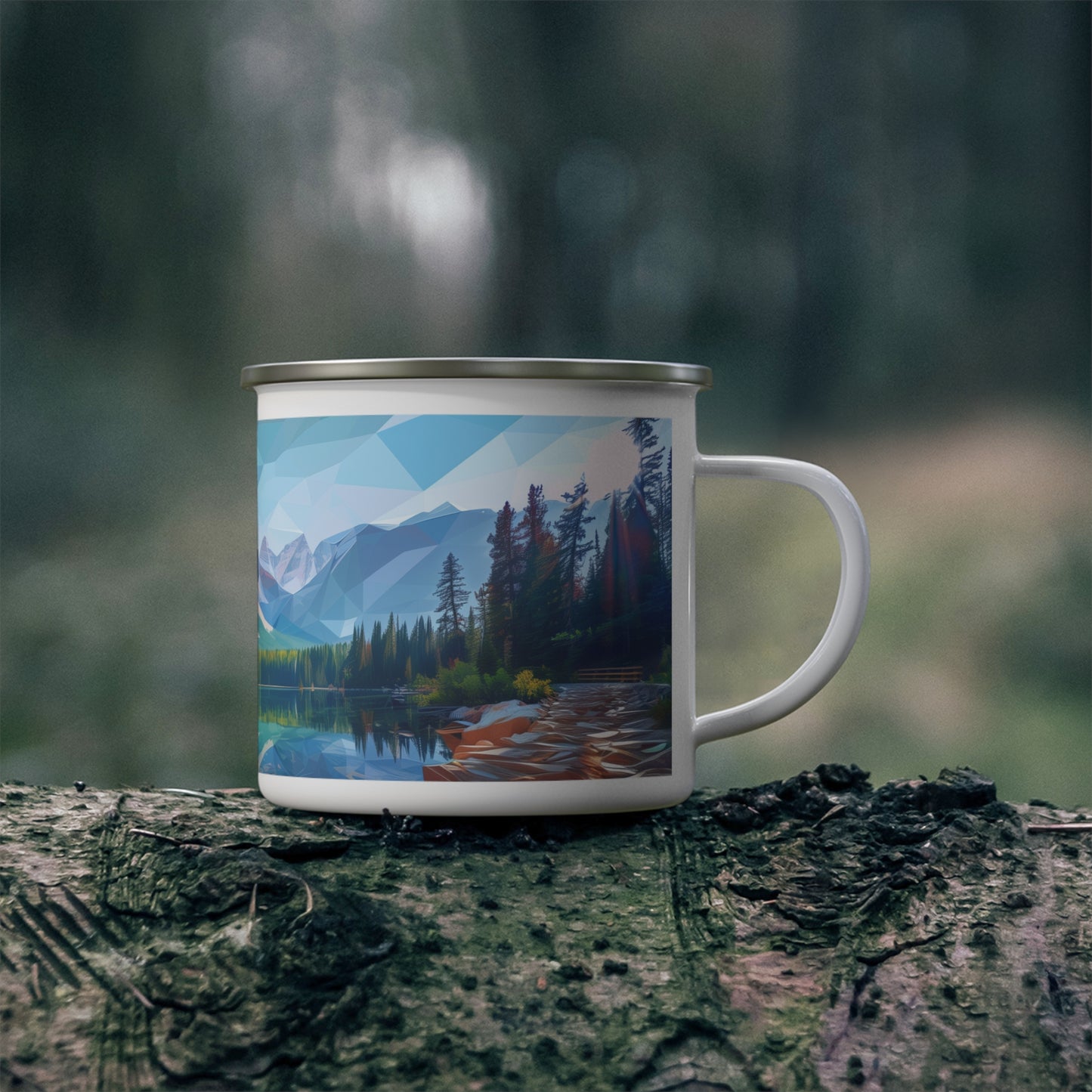 Camping Mug with Rocky Mountain National Park Design, 12oz Coffee Cup