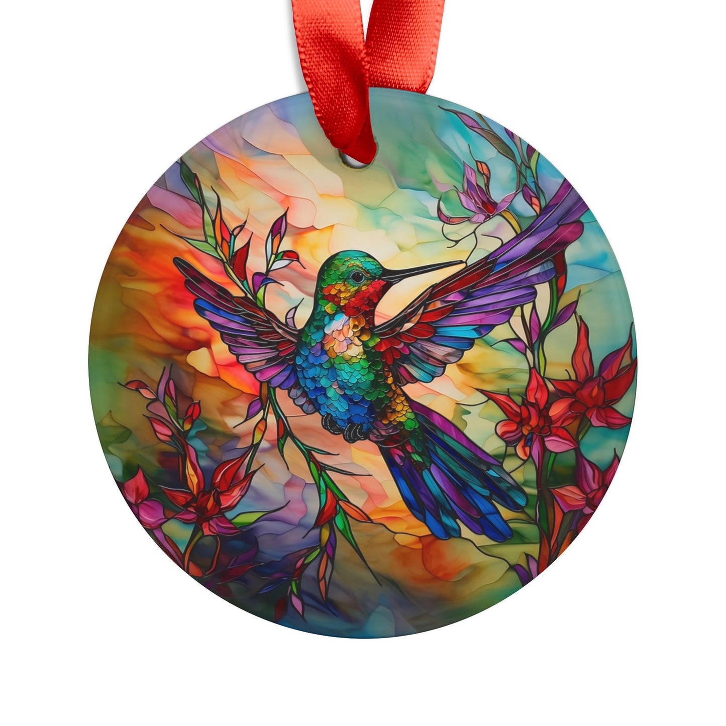 Radiant Hummingbird Decorative Art Acrylic Ornament