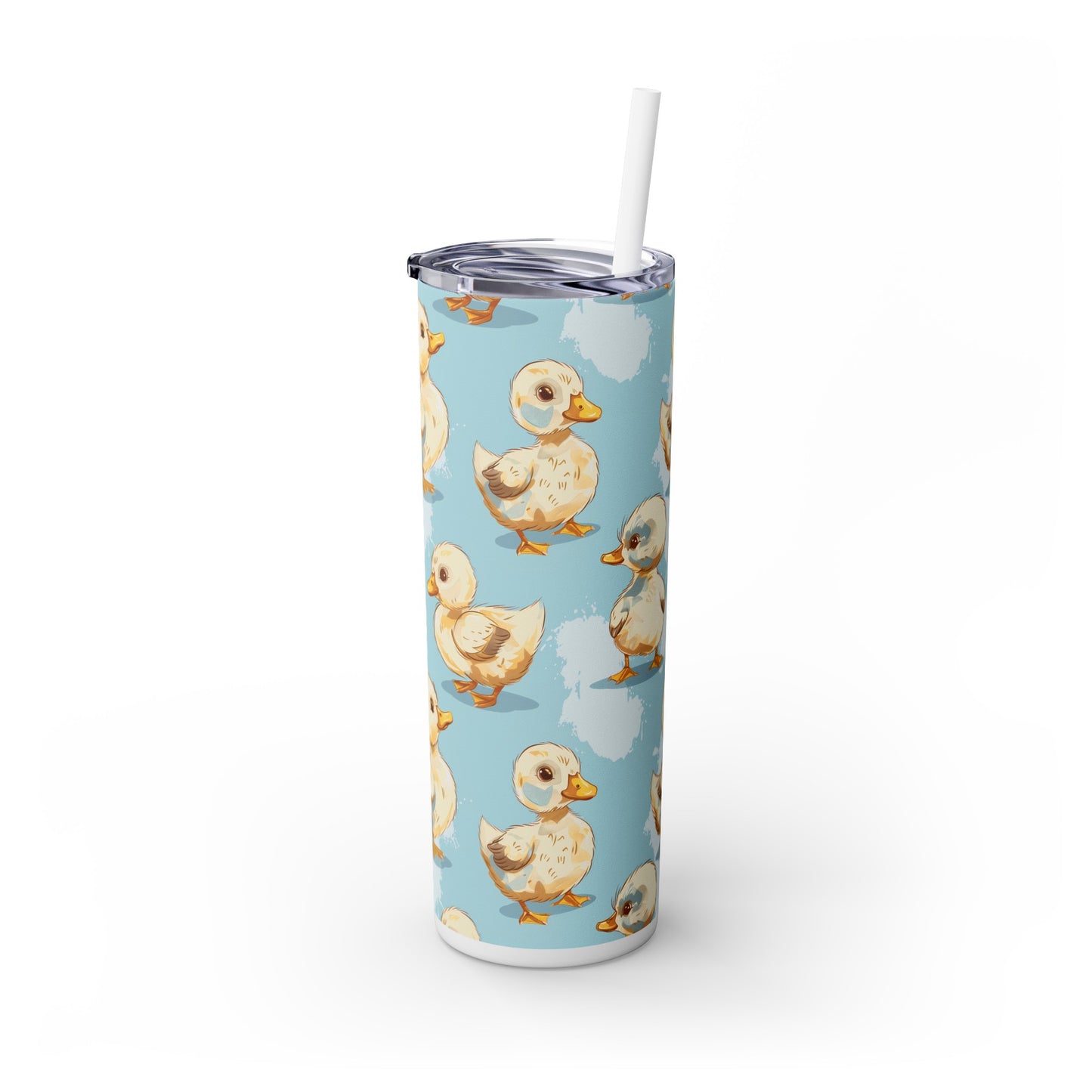 Insulated 20 oz Tumbler with Lid & Straw, Cute Baby Ducklings - Double-walled Stainless Steel, Keeps Drinks Hot or Cold