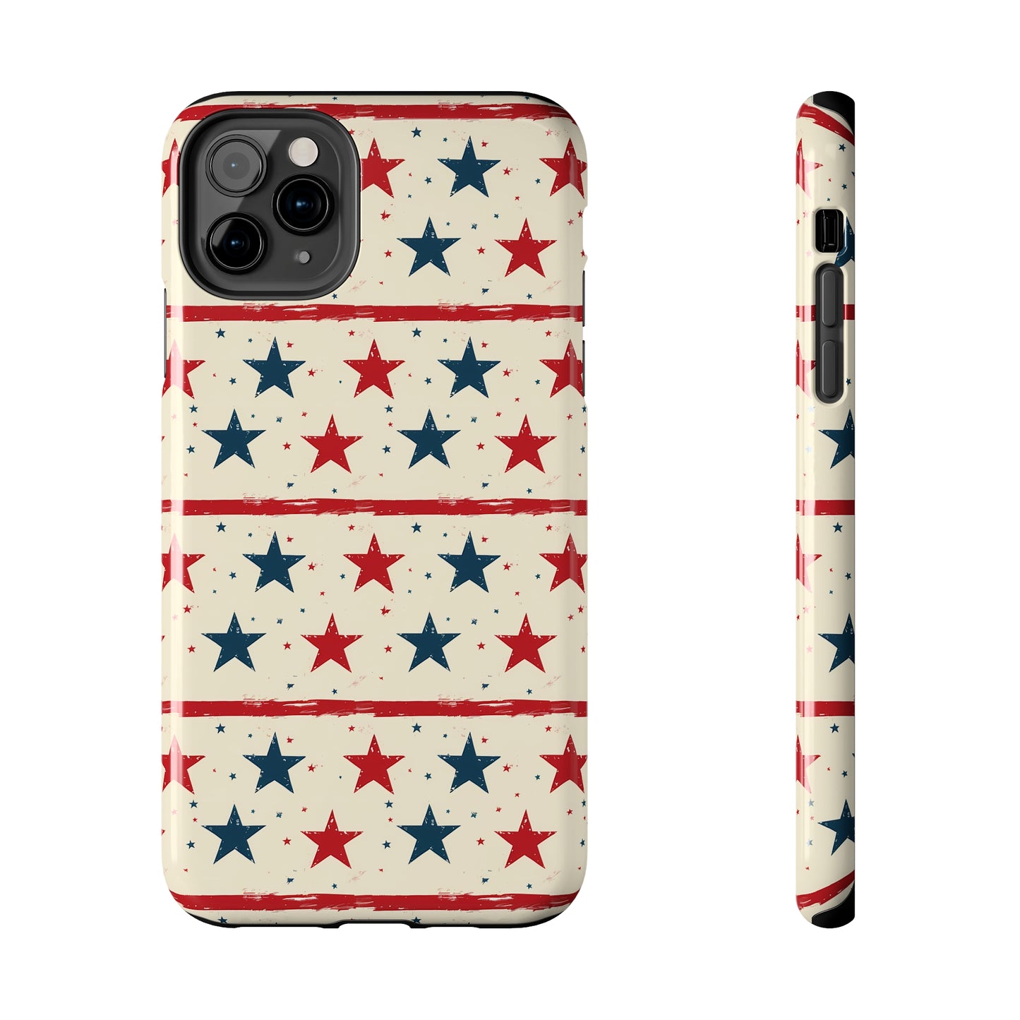 Stars & Stripes Tough Phone Case for iPhone 11, 12, 13, 14, 15, Plus, Pro, Pro Max