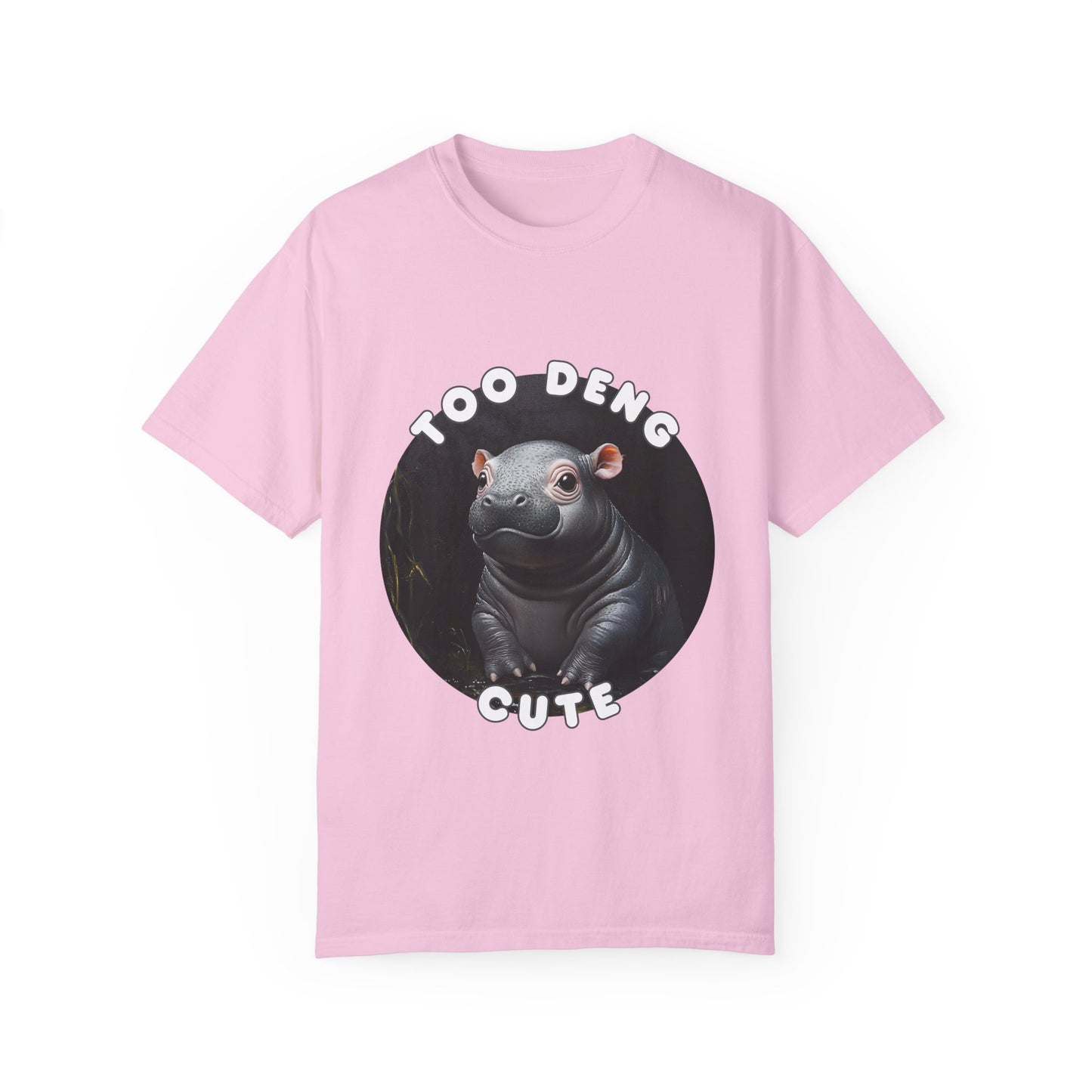 Unisex Garment-Dyed T-Shirt, Moo Deng the Cute Pygmy Hippo | 100% Cotton, Soft-Washed, Relaxed Fit