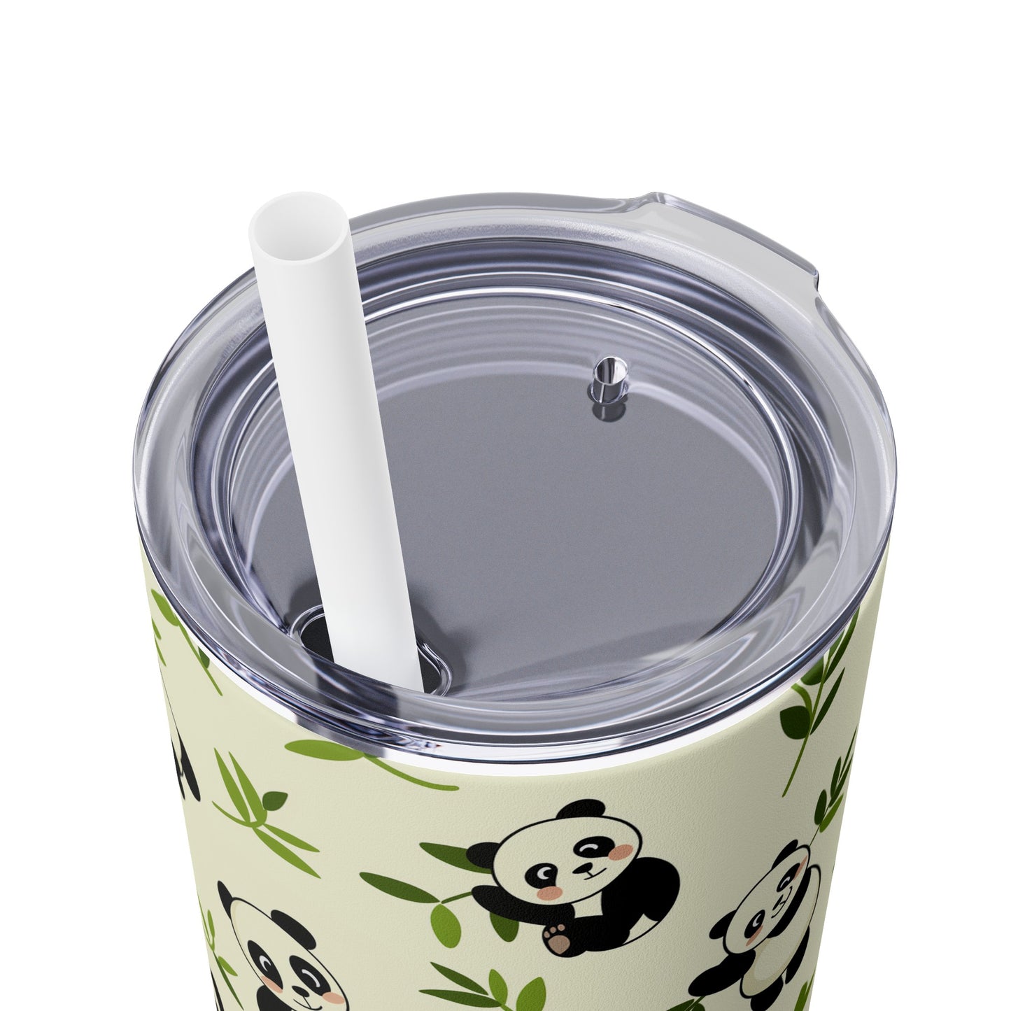 Insulated 20 oz Tumbler with Lid & Straw, Panda Bear Cubs - Double-walled Stainless Steel, Keeps Drinks Hot or Cold