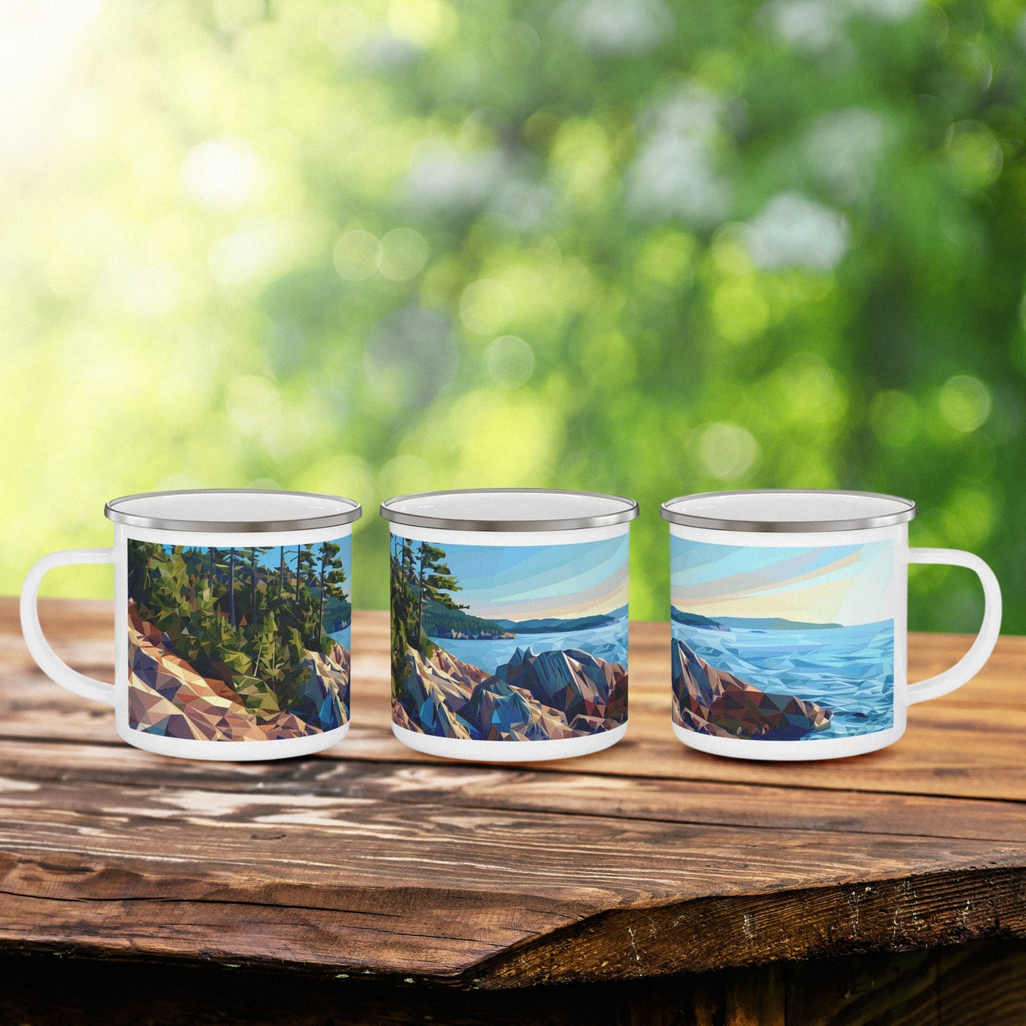 Camping Mug with Acadia National Park Design, 12oz Coffee Cup