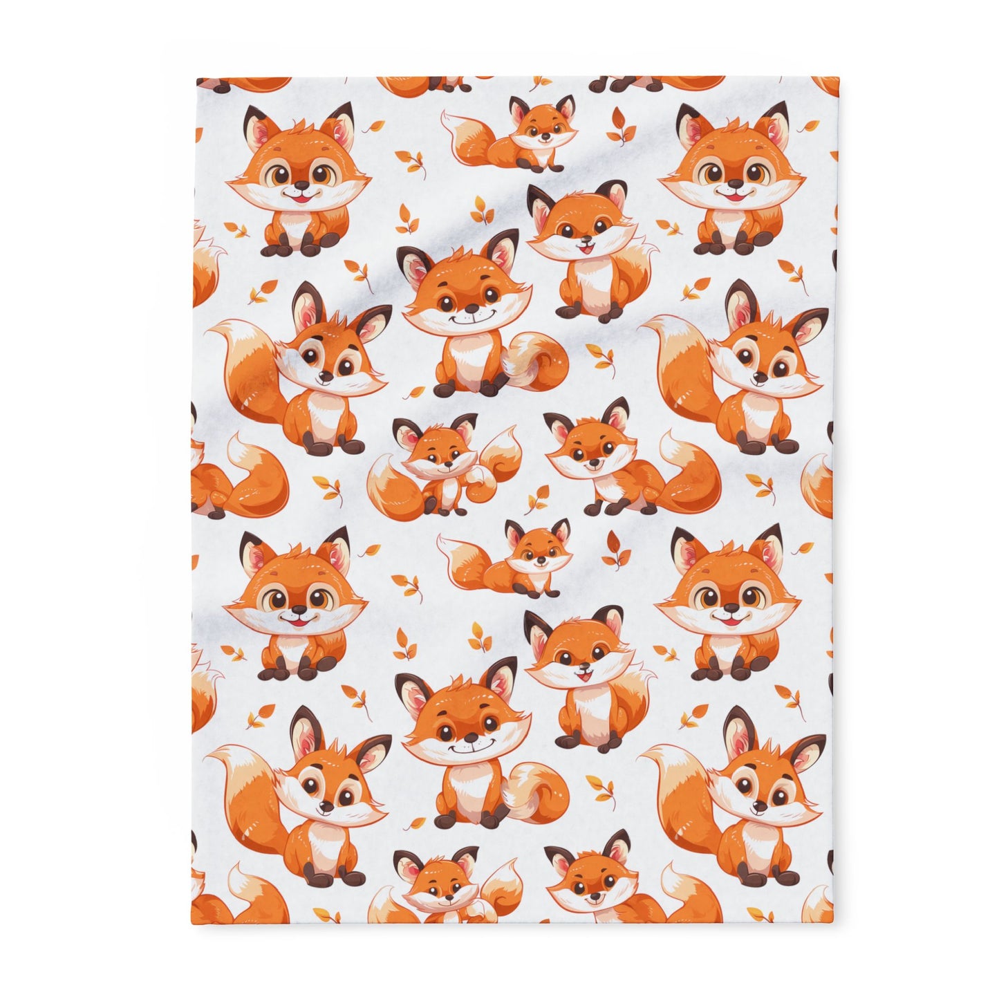 Cute Baby Foxes Fleece Throw Blanket for Toddlers, Kids & Pets – Soft, Cozy, and Durable 30x40” Blanket