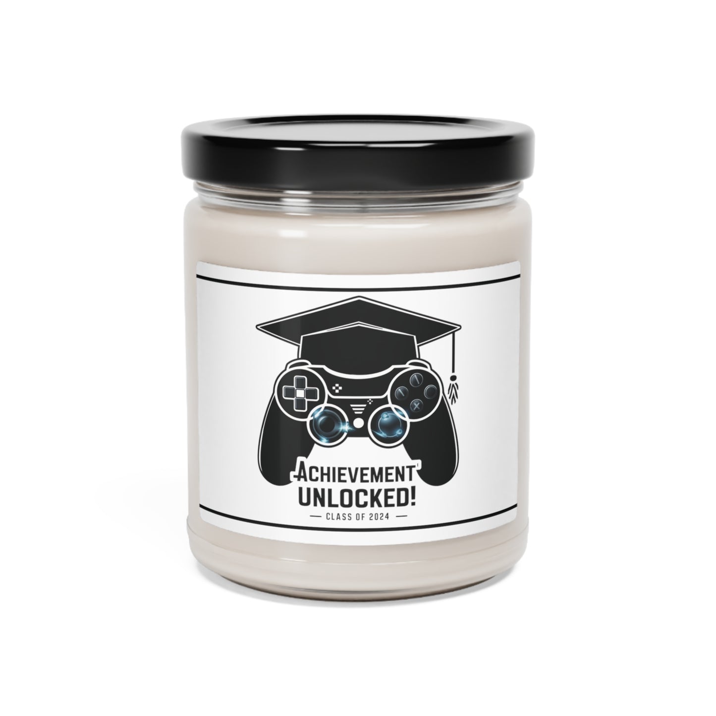 Funny Graduation Gift, Unscented Candle (Achievement Unlocked) - Grad Gift for Video Gamer