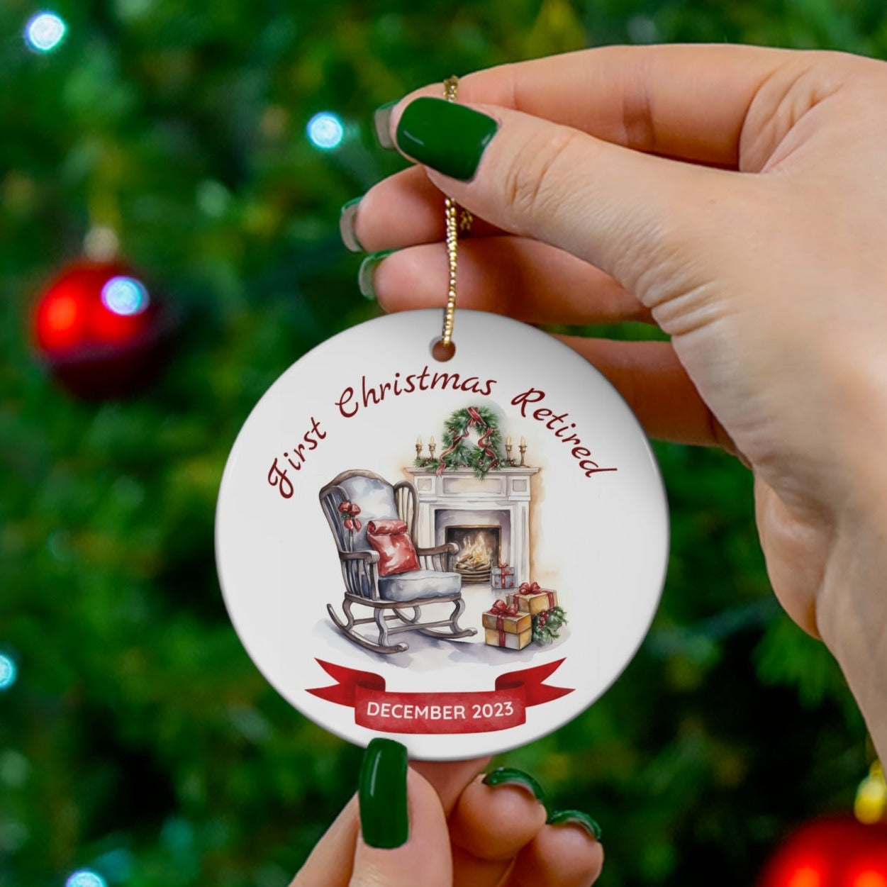 First Christmas Retired Ornament, 2023 Keepsake Holiday Ornament - Perfect Gift for Retiree