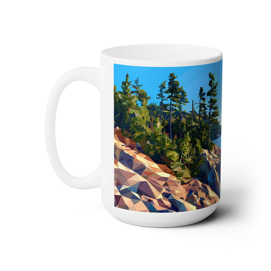Large Collectible Coffee Mug with Acadia National Park Design, 15oz