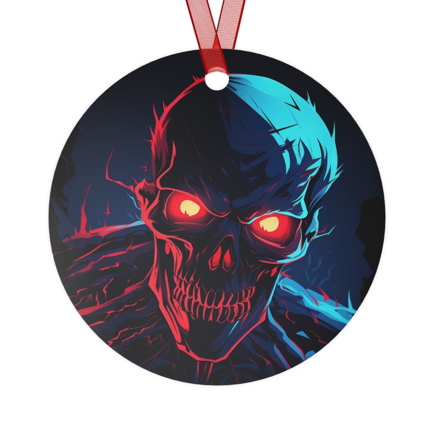 Psycho Skeleton Skull Halloween Ornament for Mini Tree Decoration