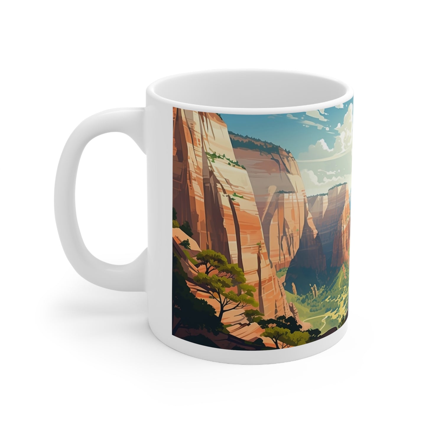 Zion National Park Hike to Angel's Landing - 11 oz Coffee Mug