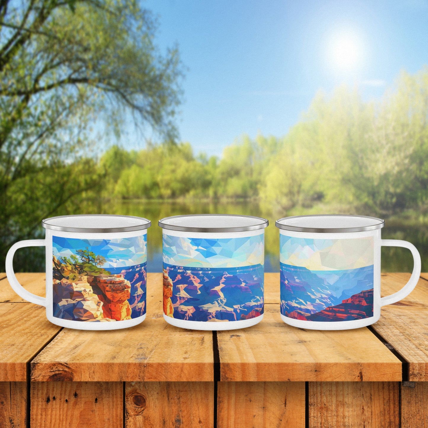 Camping Mug with Grand Canyon Design, 12oz Coffee Cup