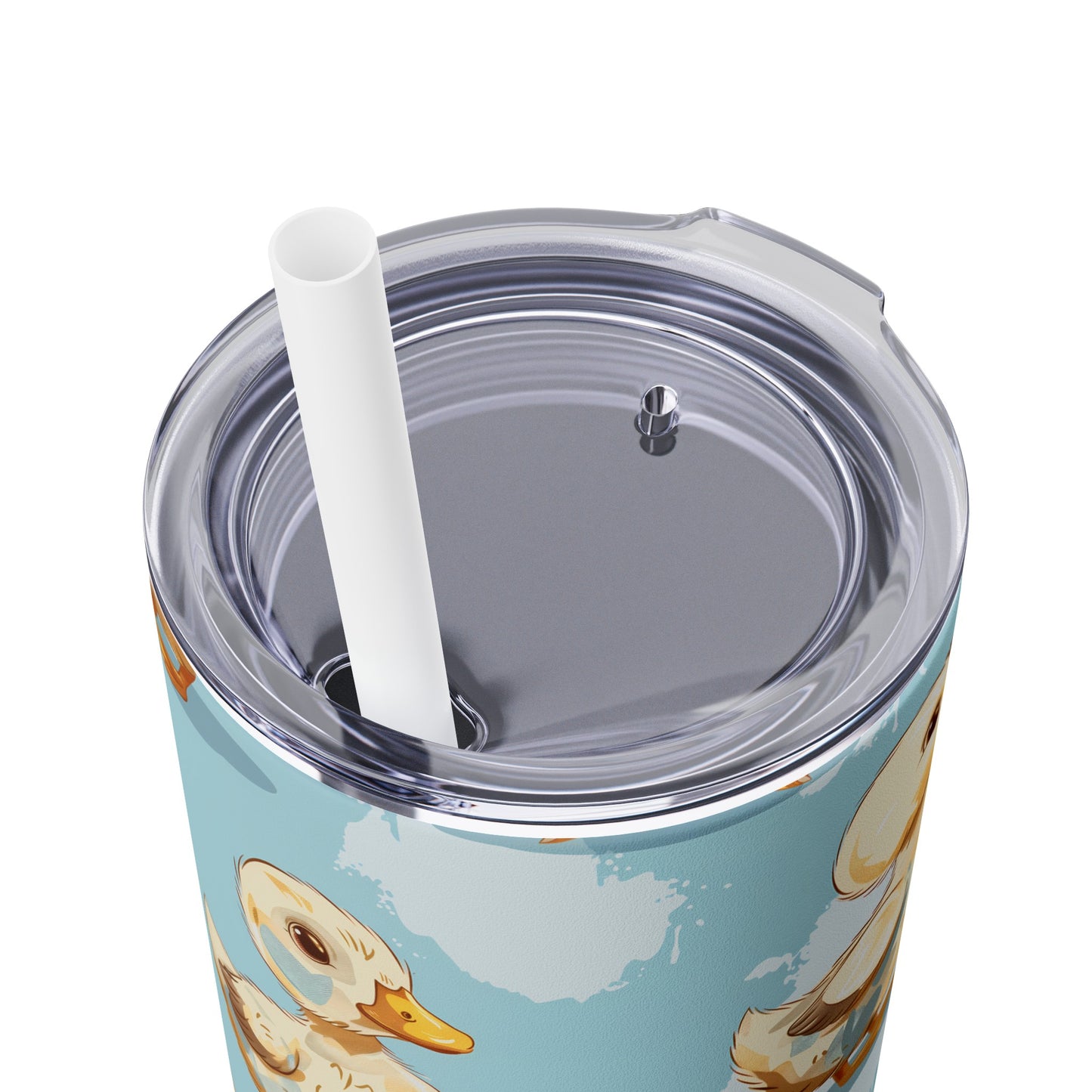 Insulated 20 oz Tumbler with Lid & Straw, Cute Baby Ducklings - Double-walled Stainless Steel, Keeps Drinks Hot or Cold