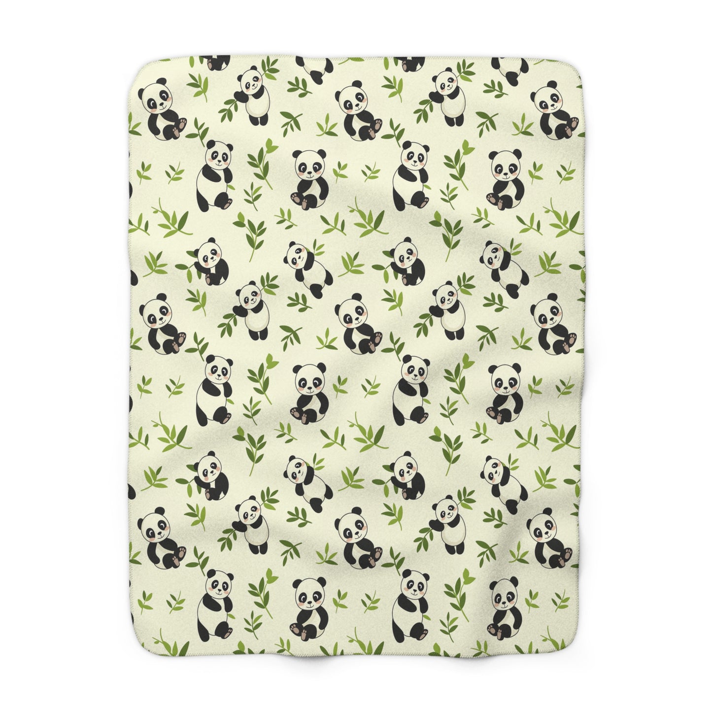 Sherpa Fleece Blanket with Cute Baby Panda Bear Design, 50×60" Cozy Blanket