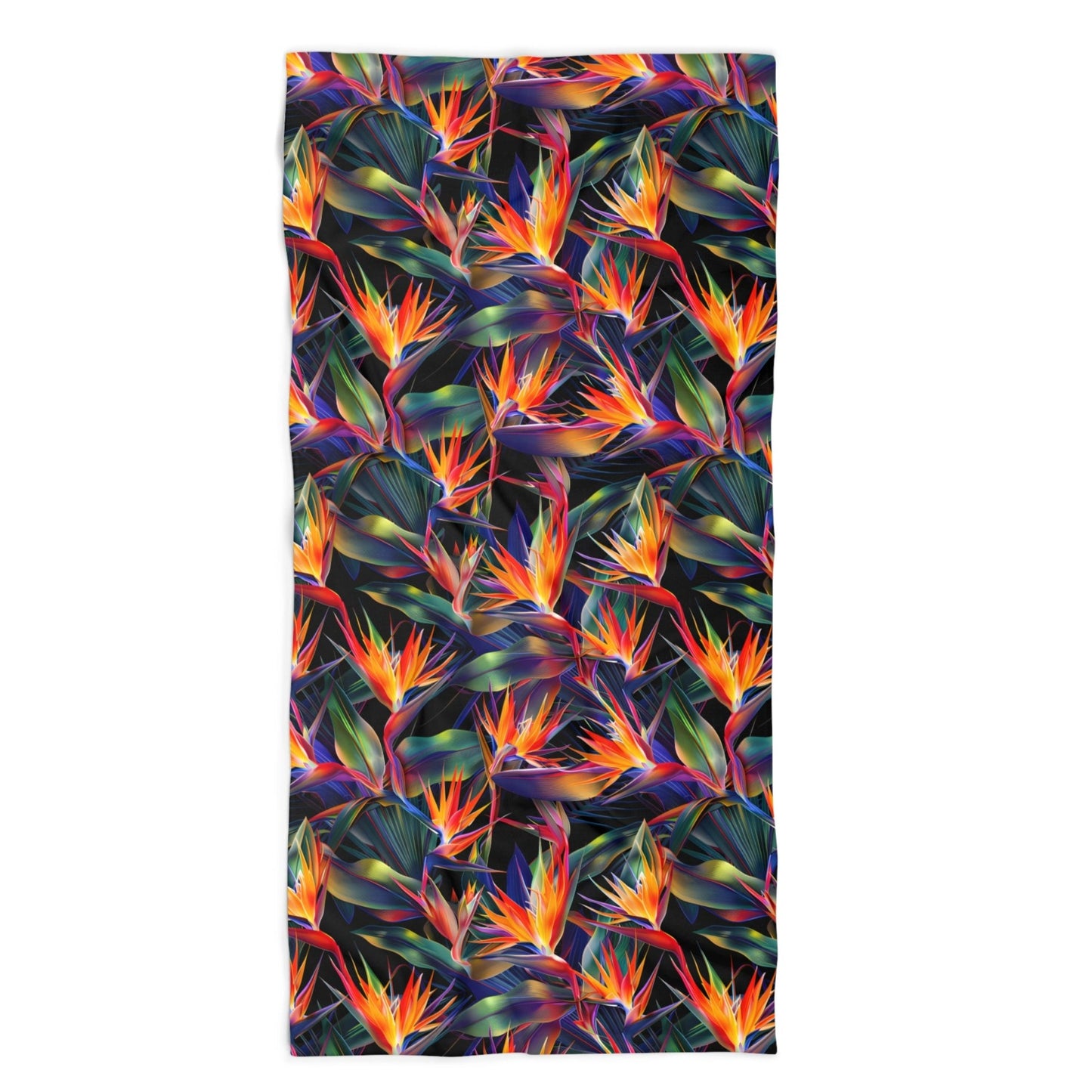 Microfiber Beach Towel with Birds of Paradise (30" × 60")