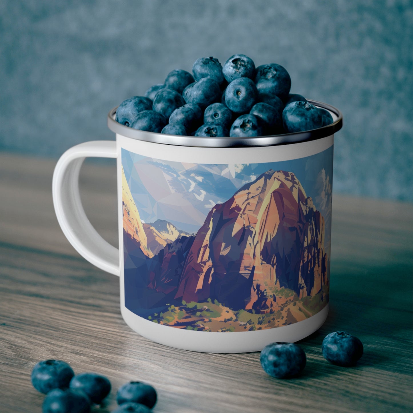 Camping Mug with Zion National Park Design, 12oz Coffee Cup