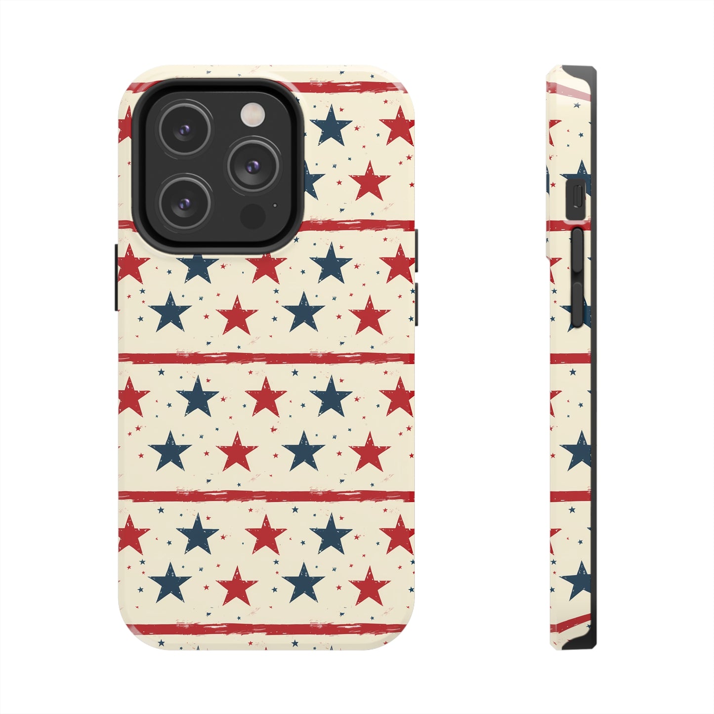 Stars & Stripes Tough Phone Case for iPhone 11, 12, 13, 14, 15, Plus, Pro, Pro Max