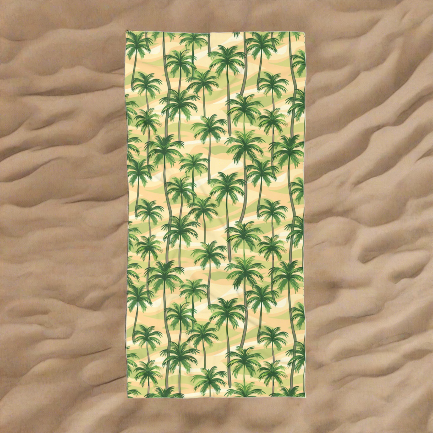 Tropical Palm Tree Microfiber Beach Towel (30" × 60")