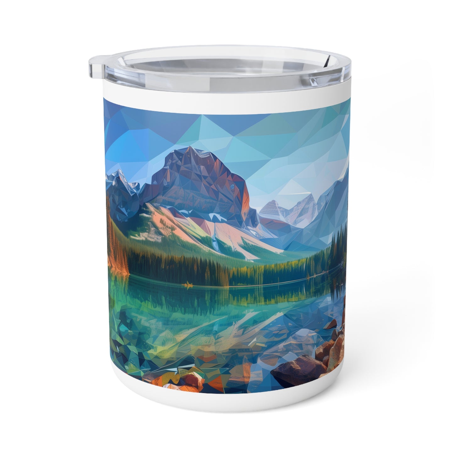 Insulated Coffee Mug with Rocky National Park Design, 10 oz