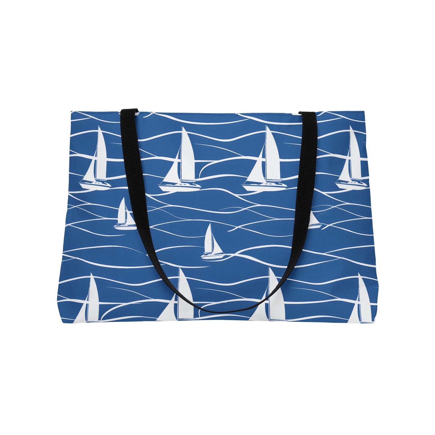 Blue Ocean Sailboat Tote Bag (24" x 13" x 2")