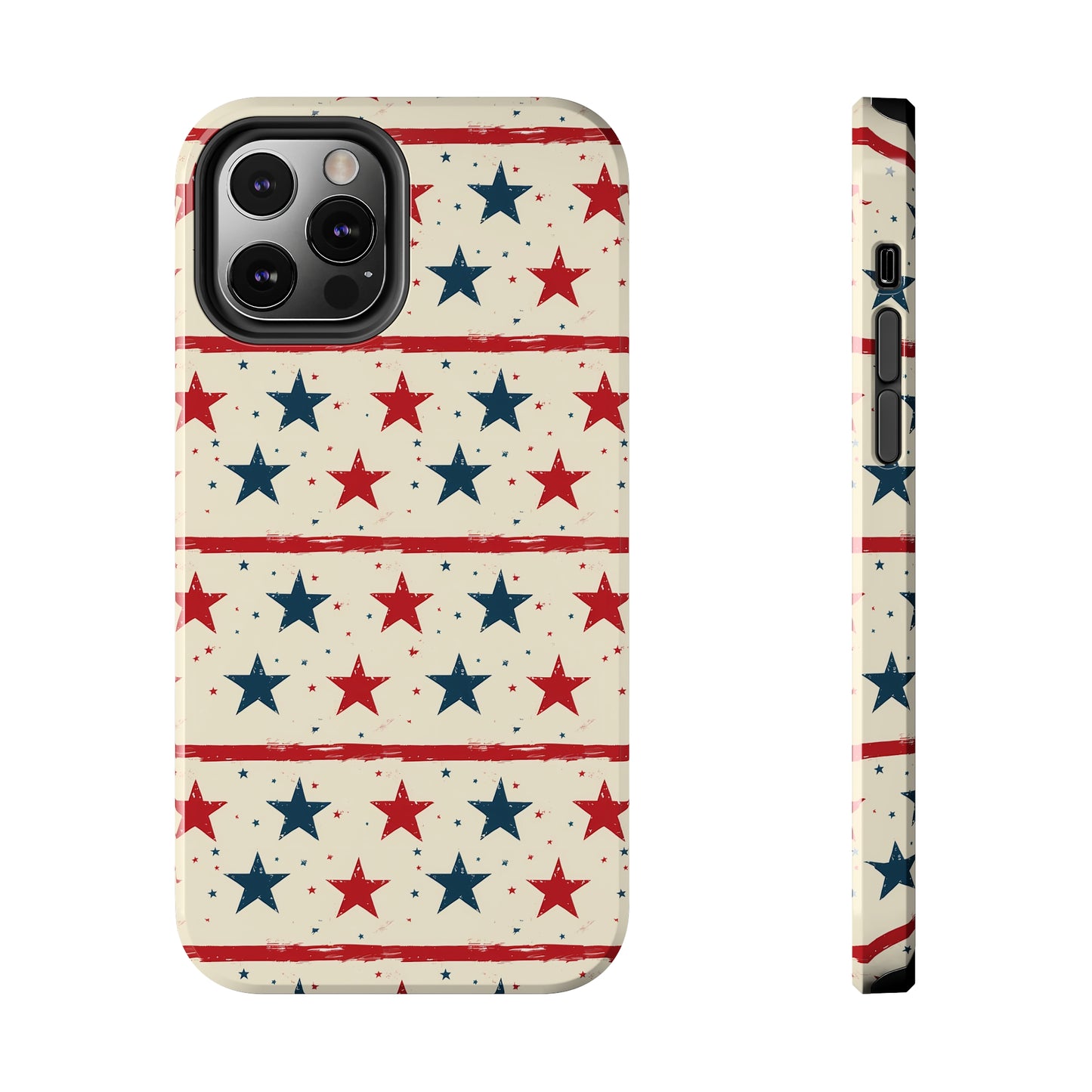 Stars & Stripes Tough Phone Case for iPhone 11, 12, 13, 14, 15, Plus, Pro, Pro Max