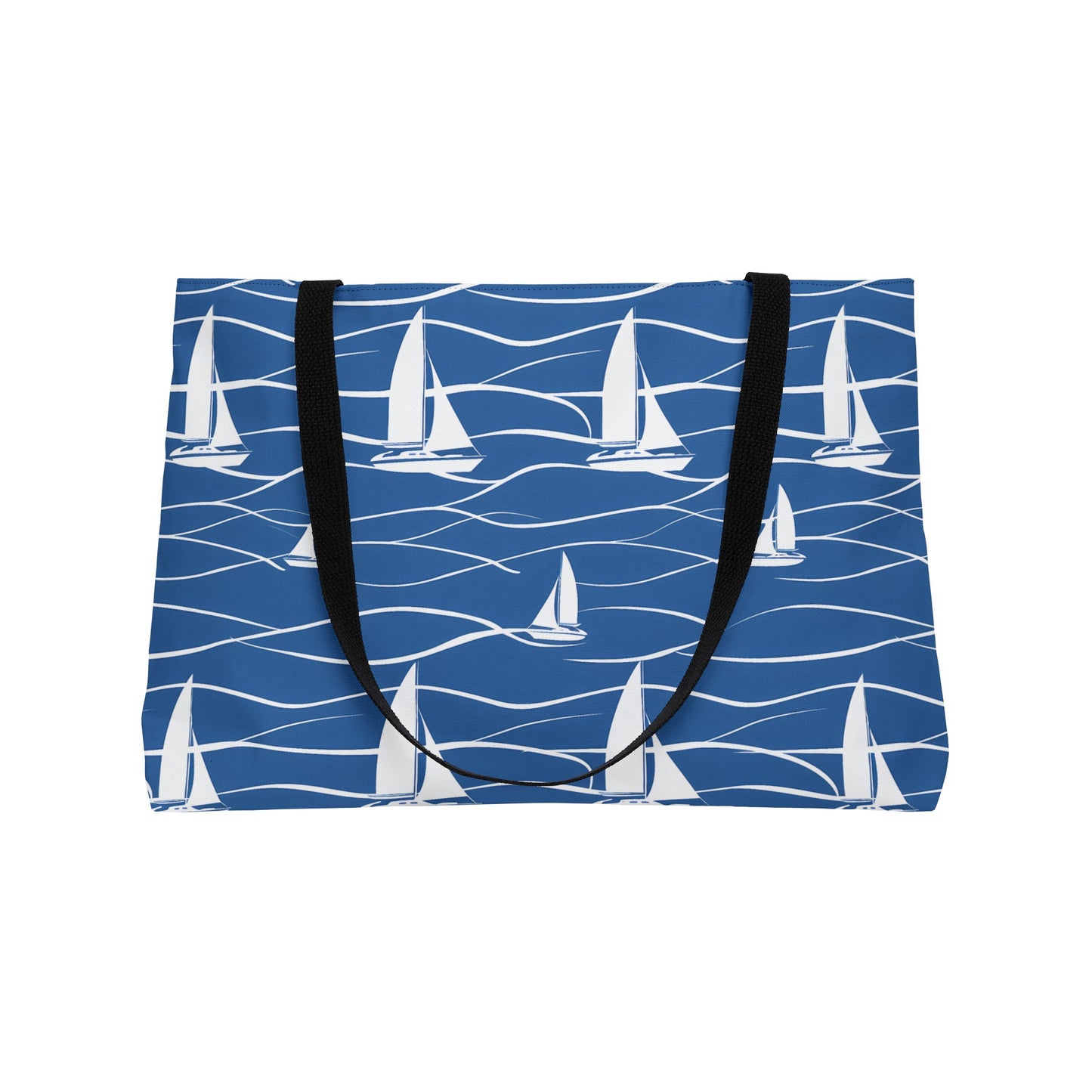 Blue Ocean Sailboat Tote Bag (24" x 13" x 2")