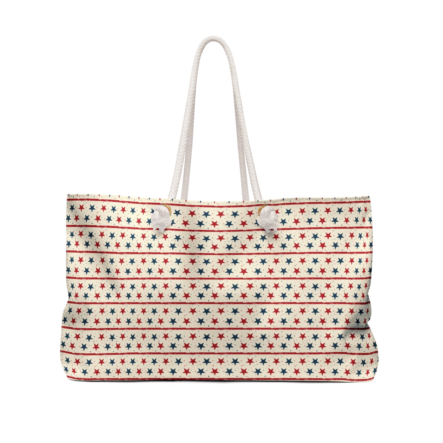 Deluxe Americana Tote & Beach Bag with Stars and Stripes Design (24" × 13" x 5.5")