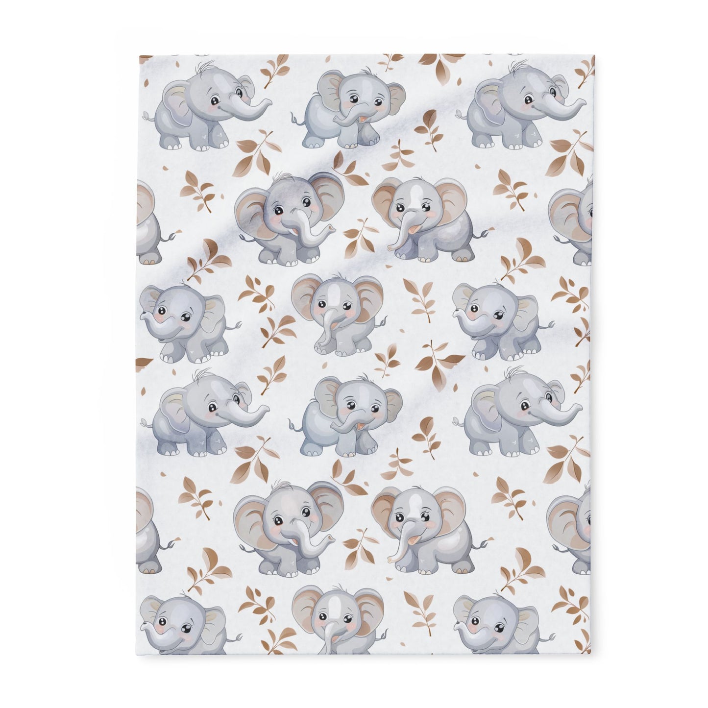 Cute Baby Elephants Fleece Throw Blanket for Toddlers, Kids & Pets – Soft, Cozy, and Durable 30x40” Blanket