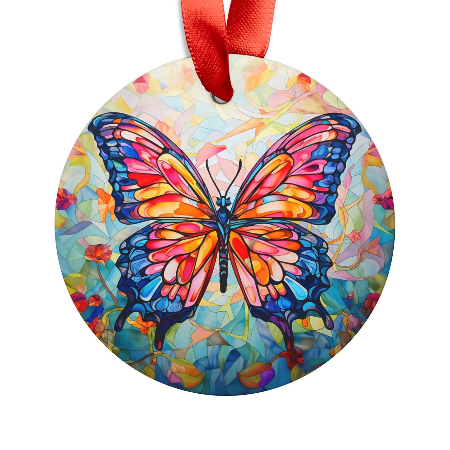 Vibrant Butterfly Decorative Art Acrylic Ornament